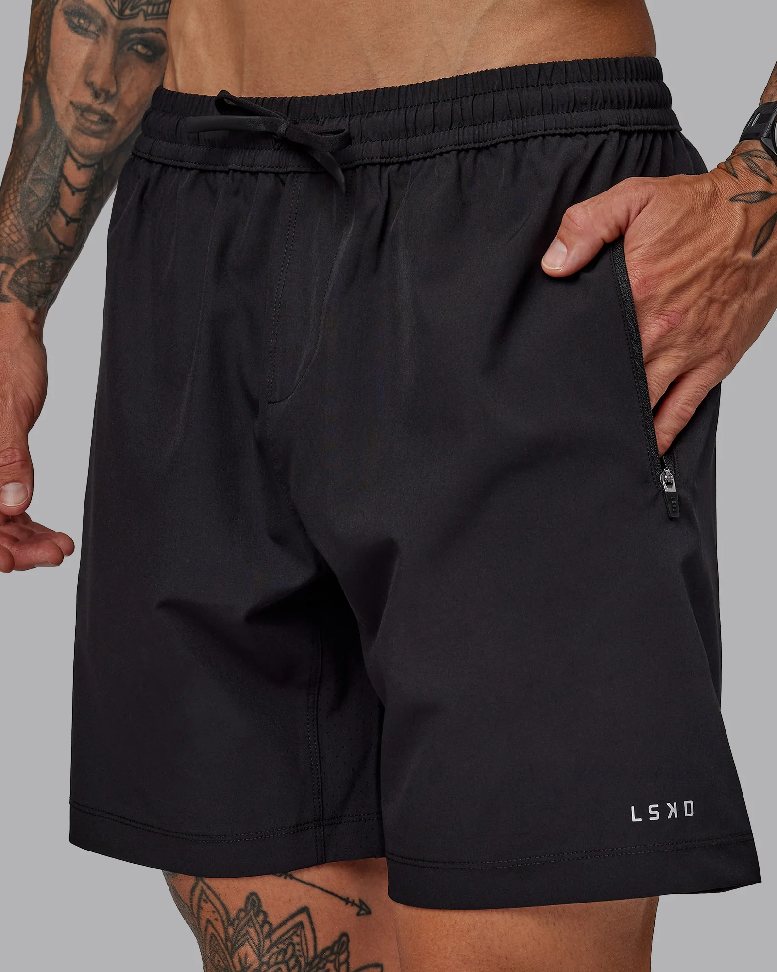 Rep 7'' Performance Short - Black-White