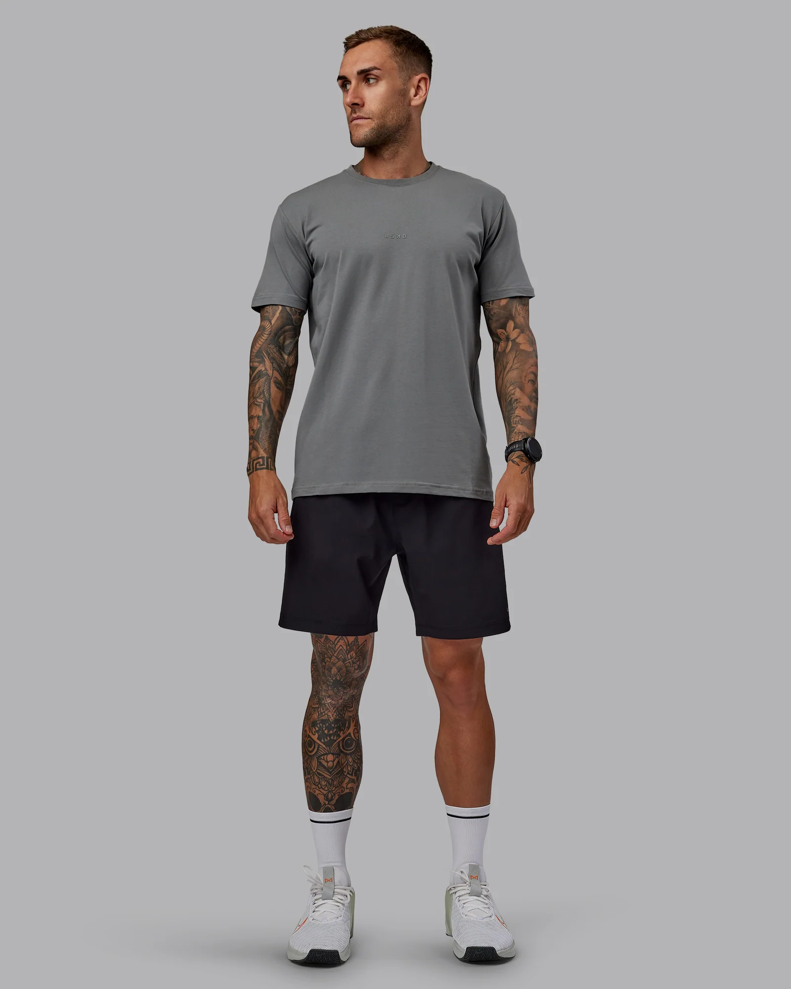 Rep 7'' Performance Short - Black-White
