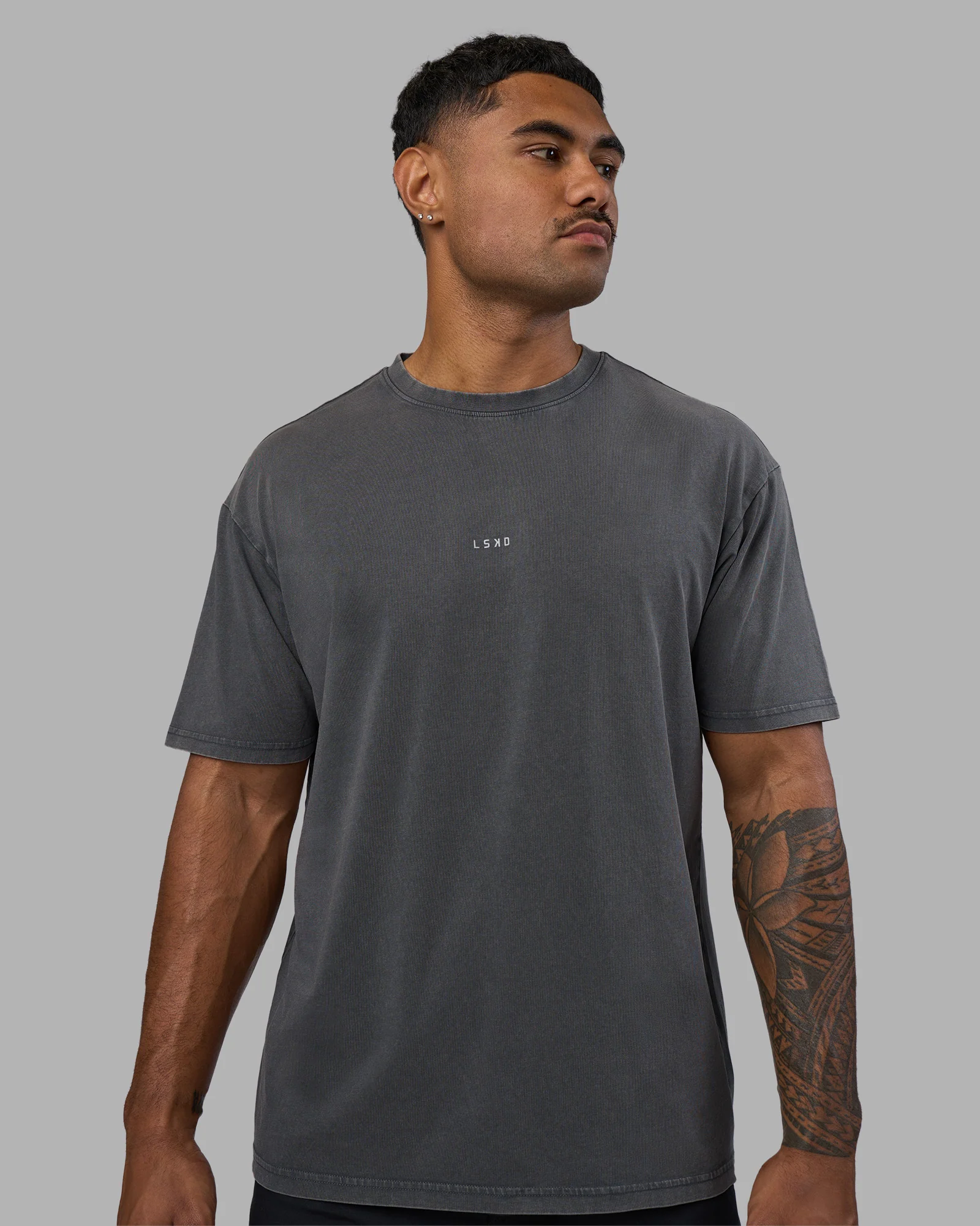 Base FLXCotton Tee Oversized - Dark Storm Washed