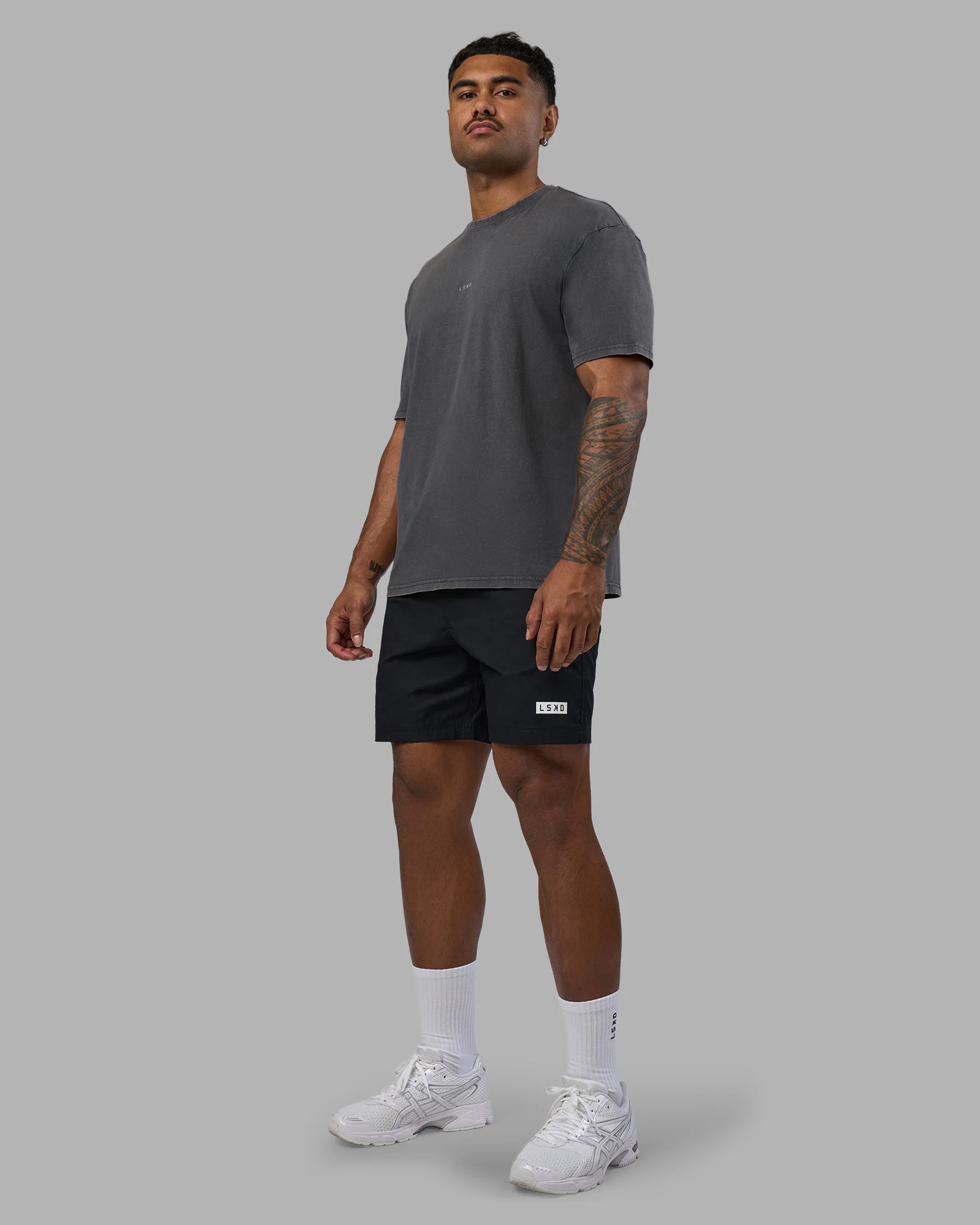 Base FLXCotton Tee Oversized - Dark Storm Washed