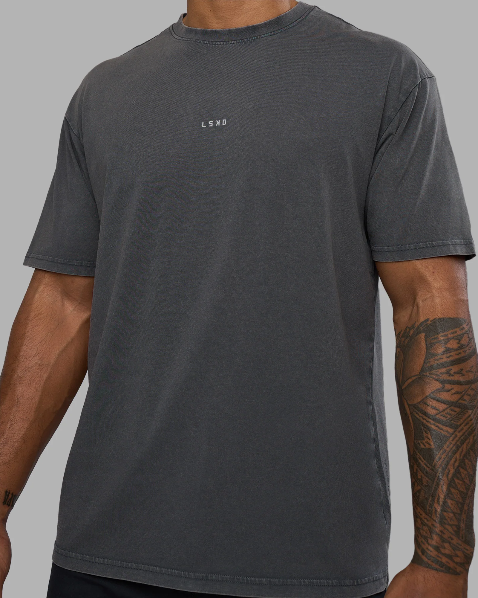 Base FLXCotton Tee Oversized - Dark Storm Washed