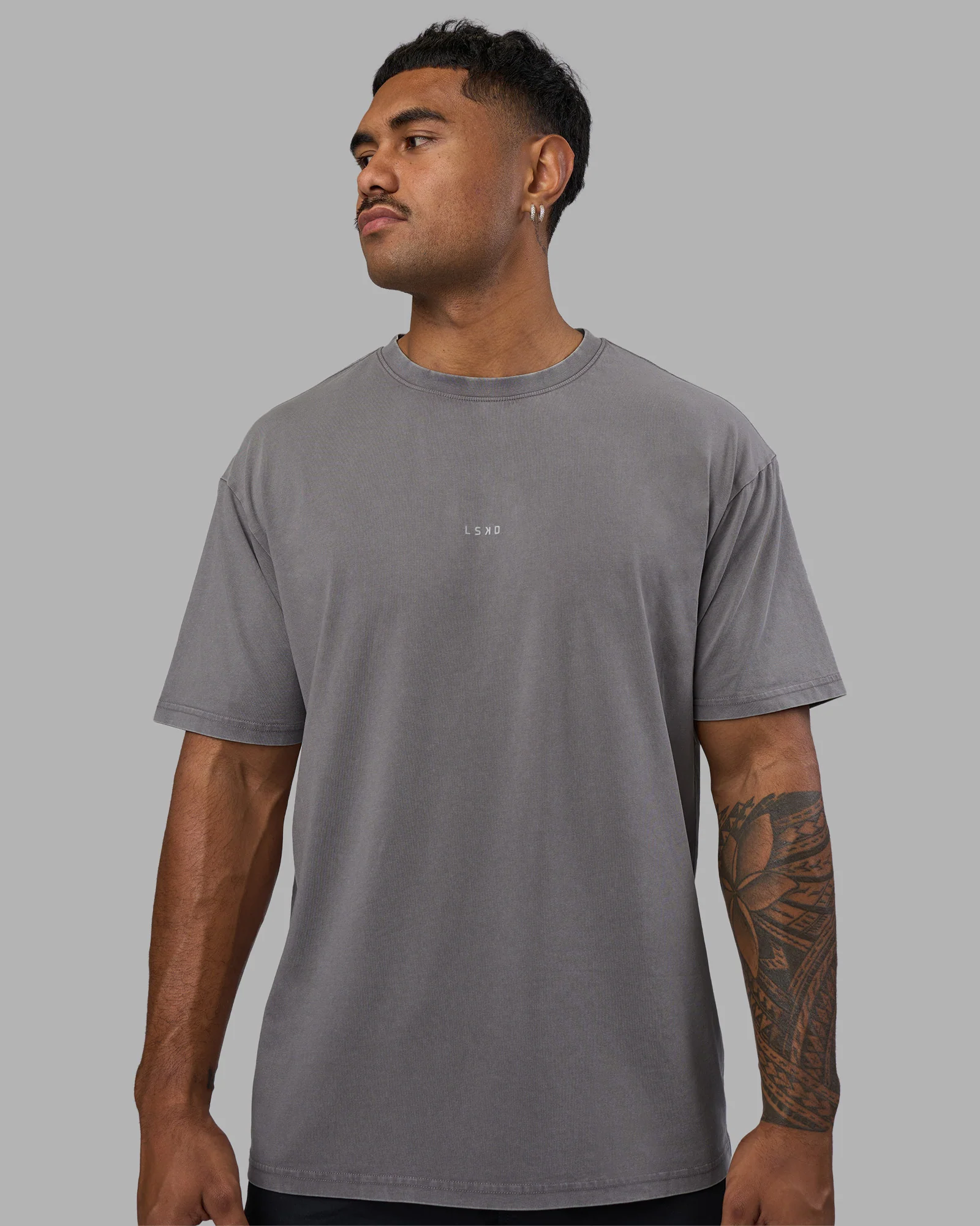 Base FLXCotton Tee Oversized - Storm Front Washed