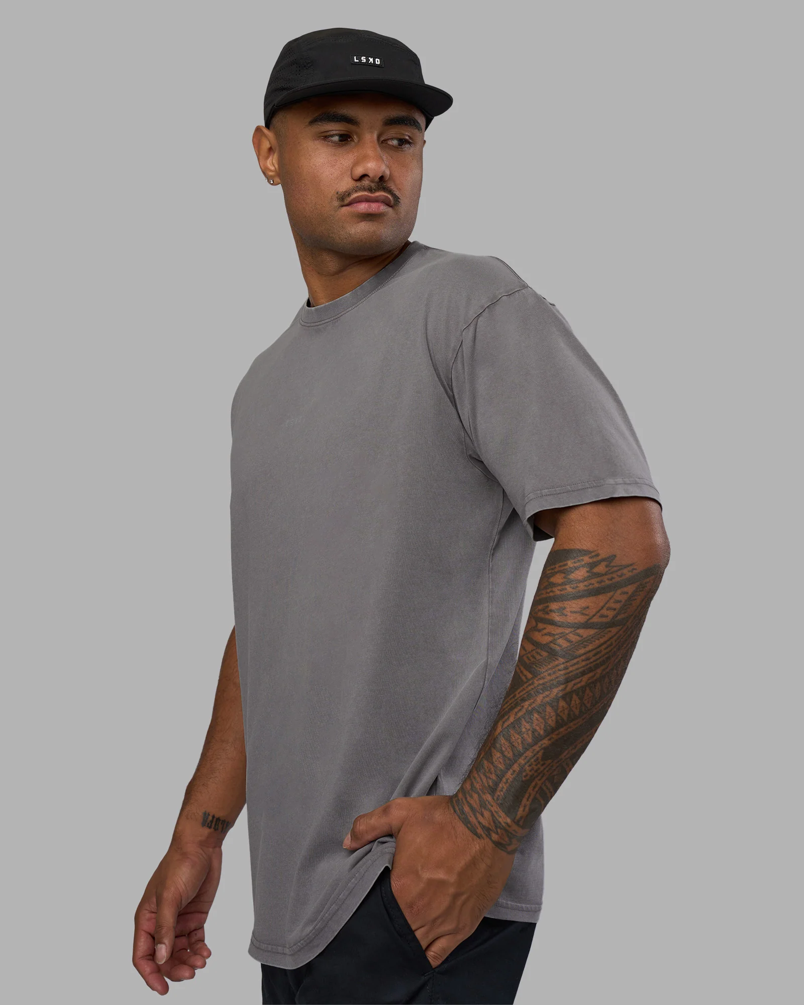 Base FLXCotton Tee Oversized - Storm Front Washed