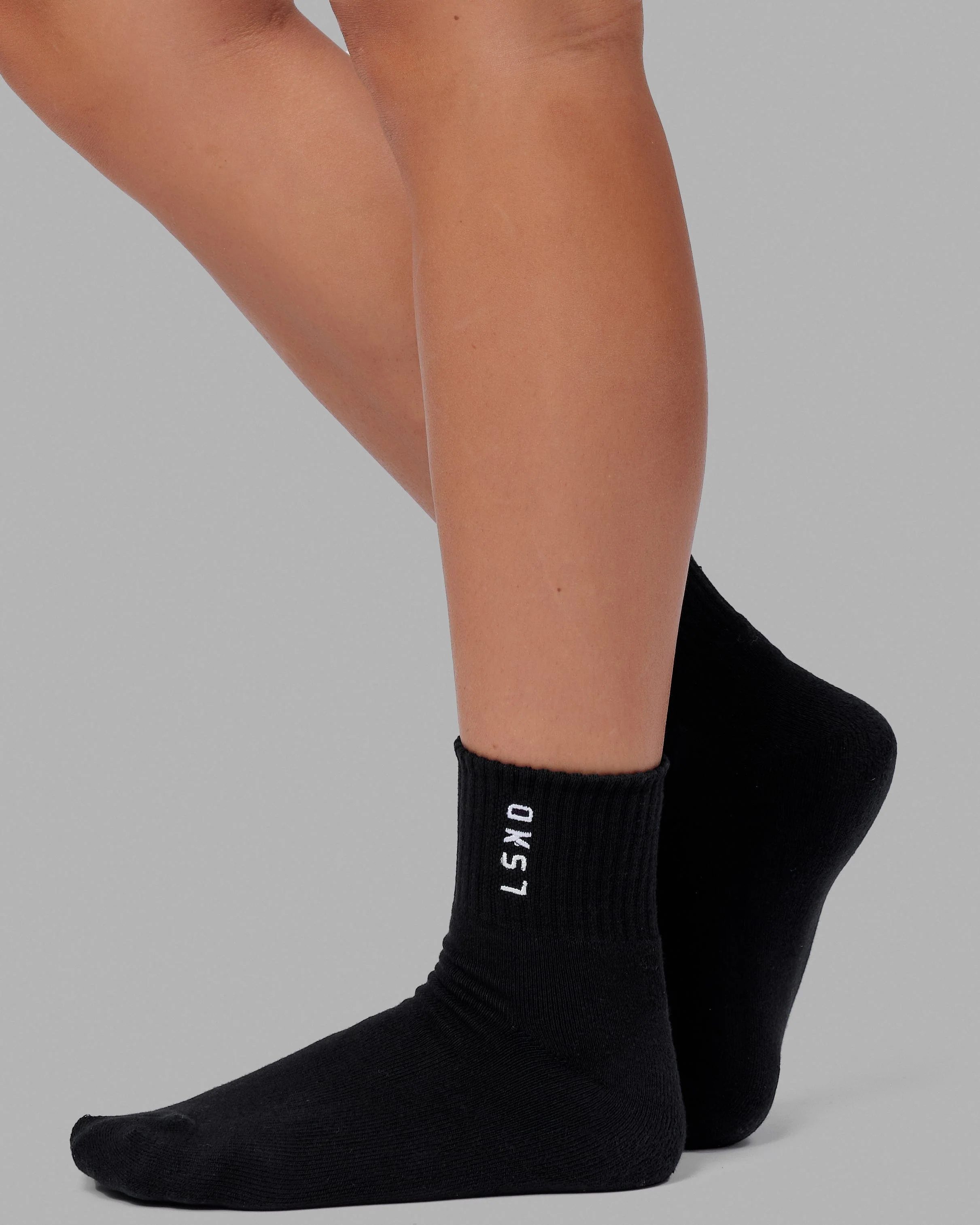 Signal Quarter Socks 3 Pack - Black-White