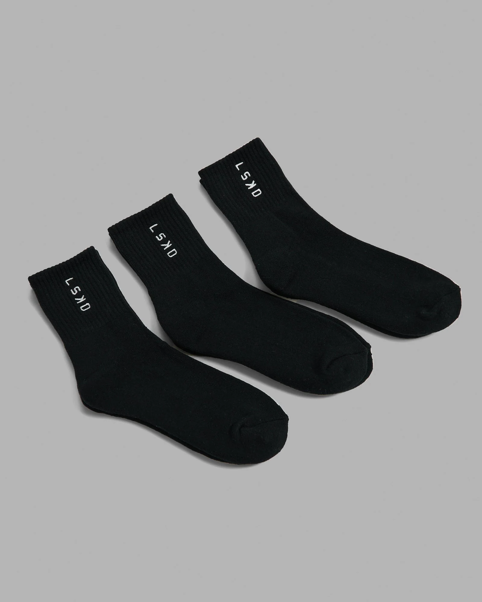 Signal Quarter Socks 3 Pack - Black-White