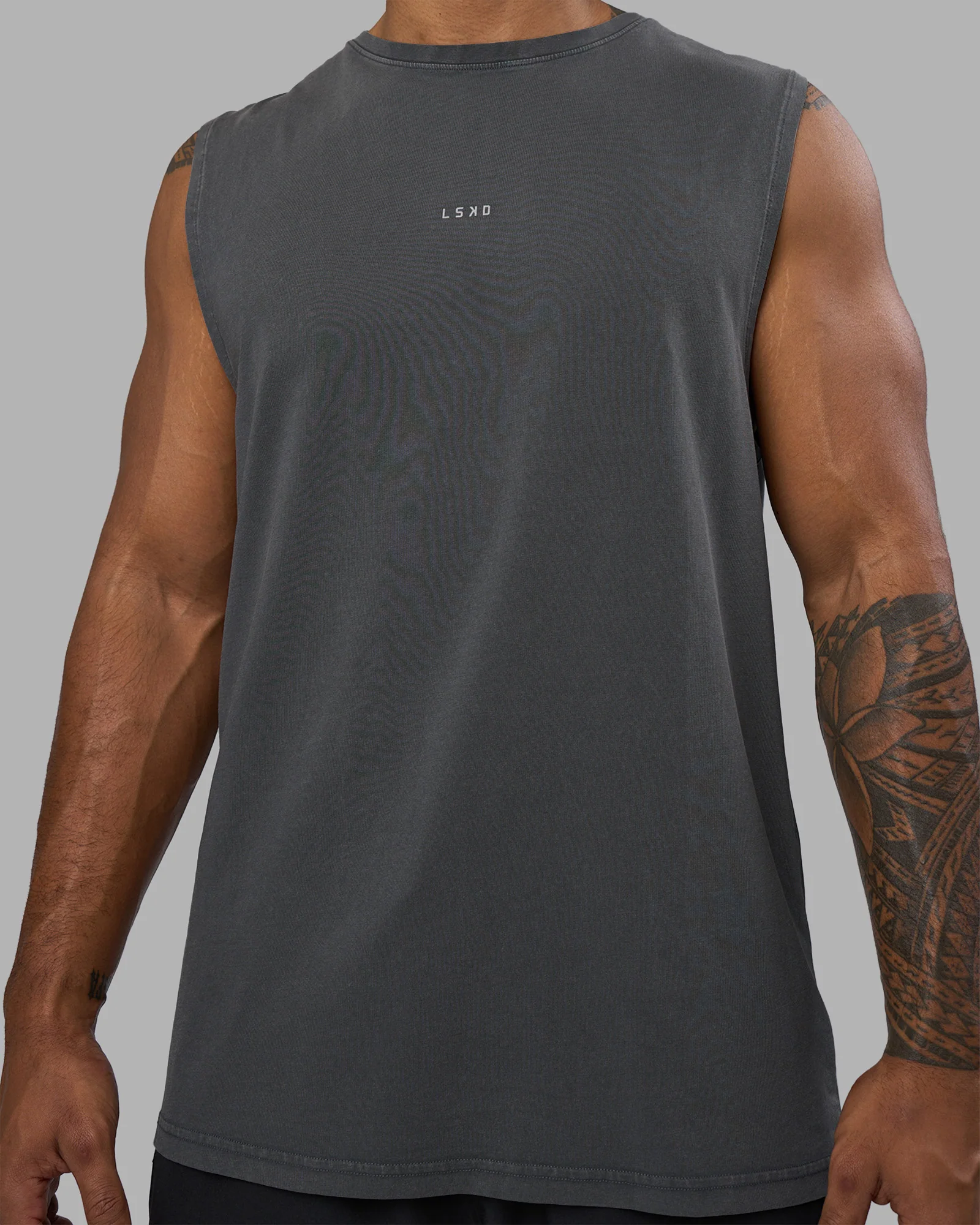 Base FLXCotton Tank - Dark Storm Washed