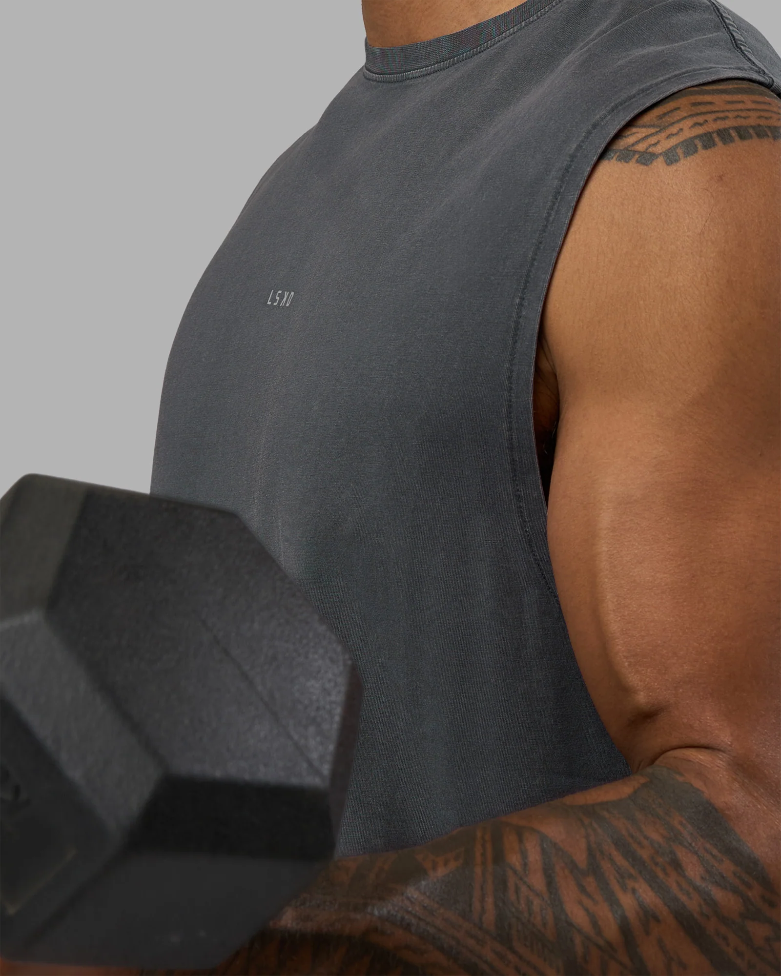 Base FLXCotton Tank - Dark Storm Washed