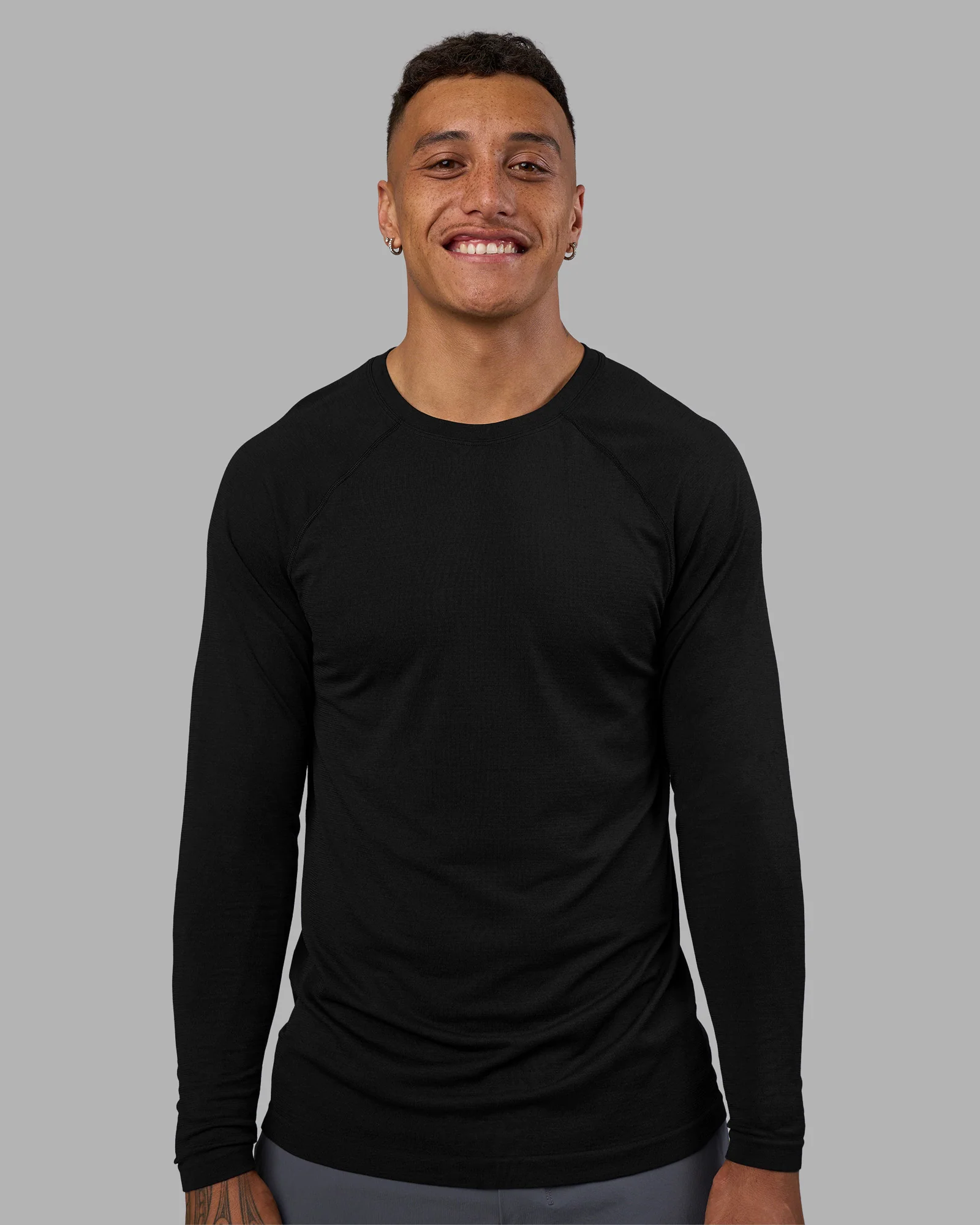 AeroFLX+ Seamless Long Sleeve Tee - Black Marl