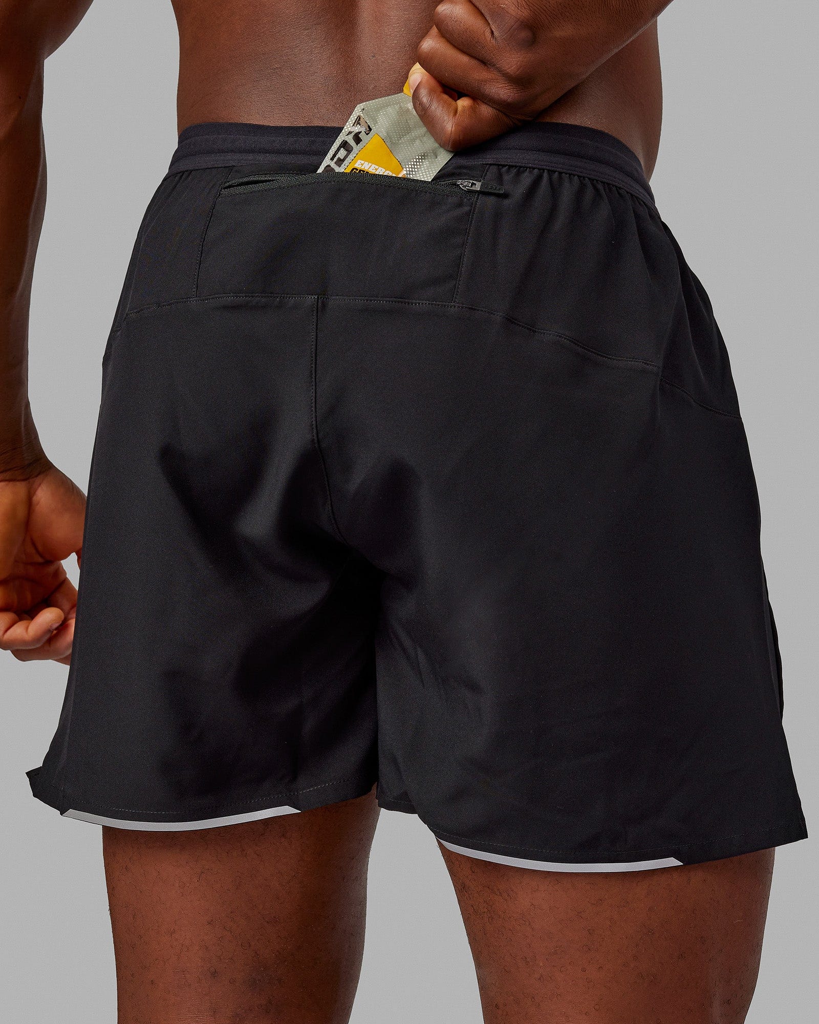 Pace 5" Lined Running Short - Black-Reflective