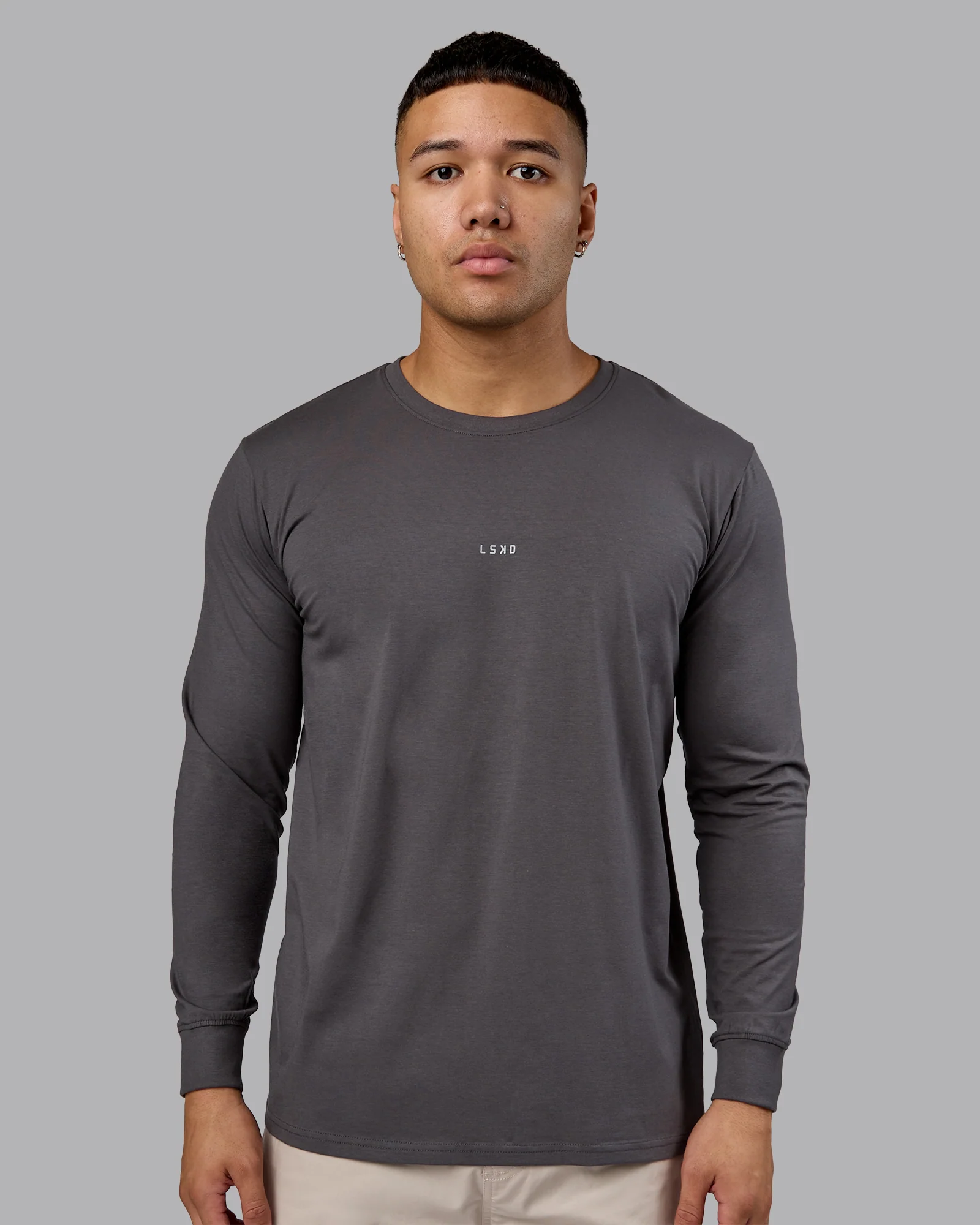 Base FLXCotton Long Sleeve Tee - Dark Storm