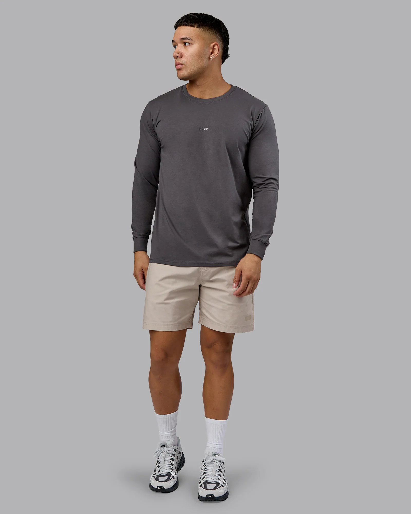 Base FLXCotton Long Sleeve Tee - Dark Storm