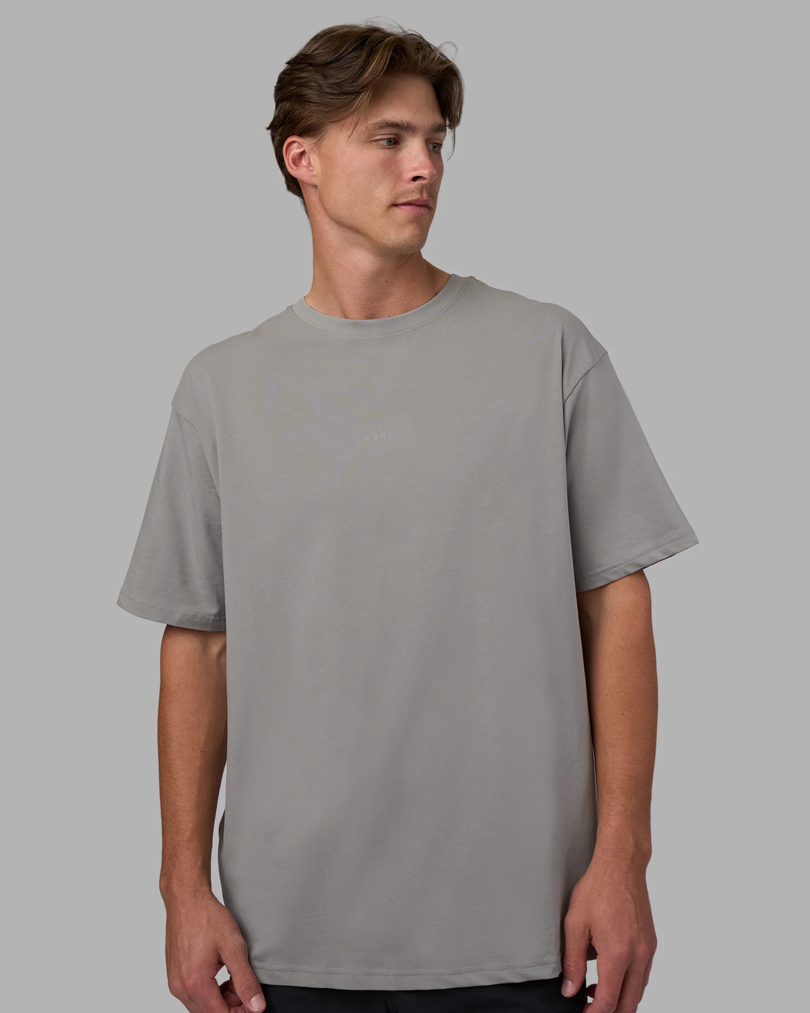 Base FLXCotton Tee Oversized - Circular Grey