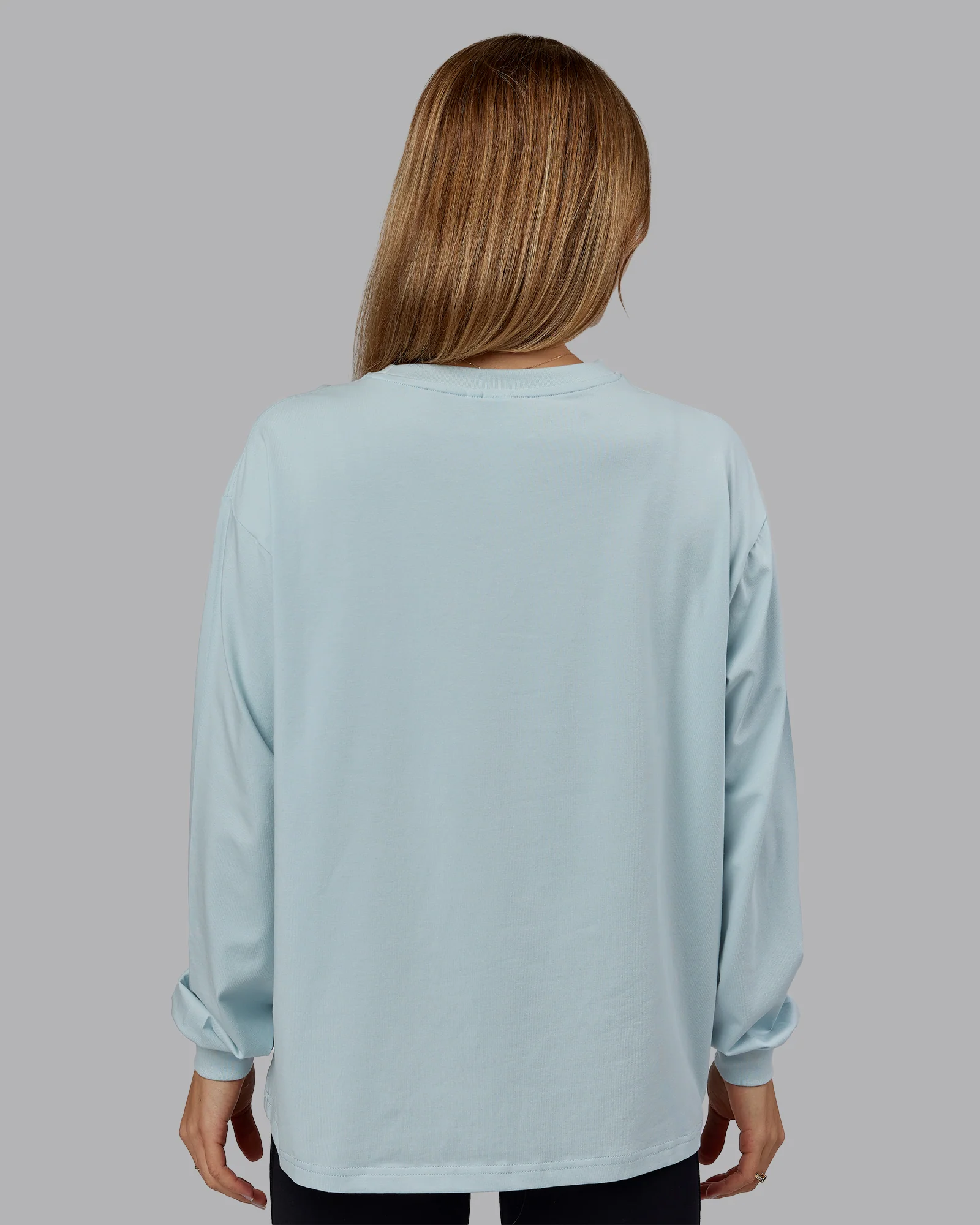 Go-To Long Sleeve FLXCotton Oversized Tee - Skyride-White 3 Go-To Long Sleeve FLXCotton Oversized Tee - Skyride-White