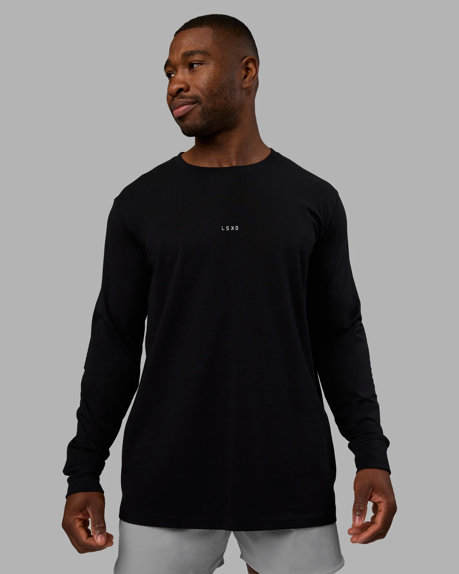 Base FLXCotton Long Sleeve Tee - Black