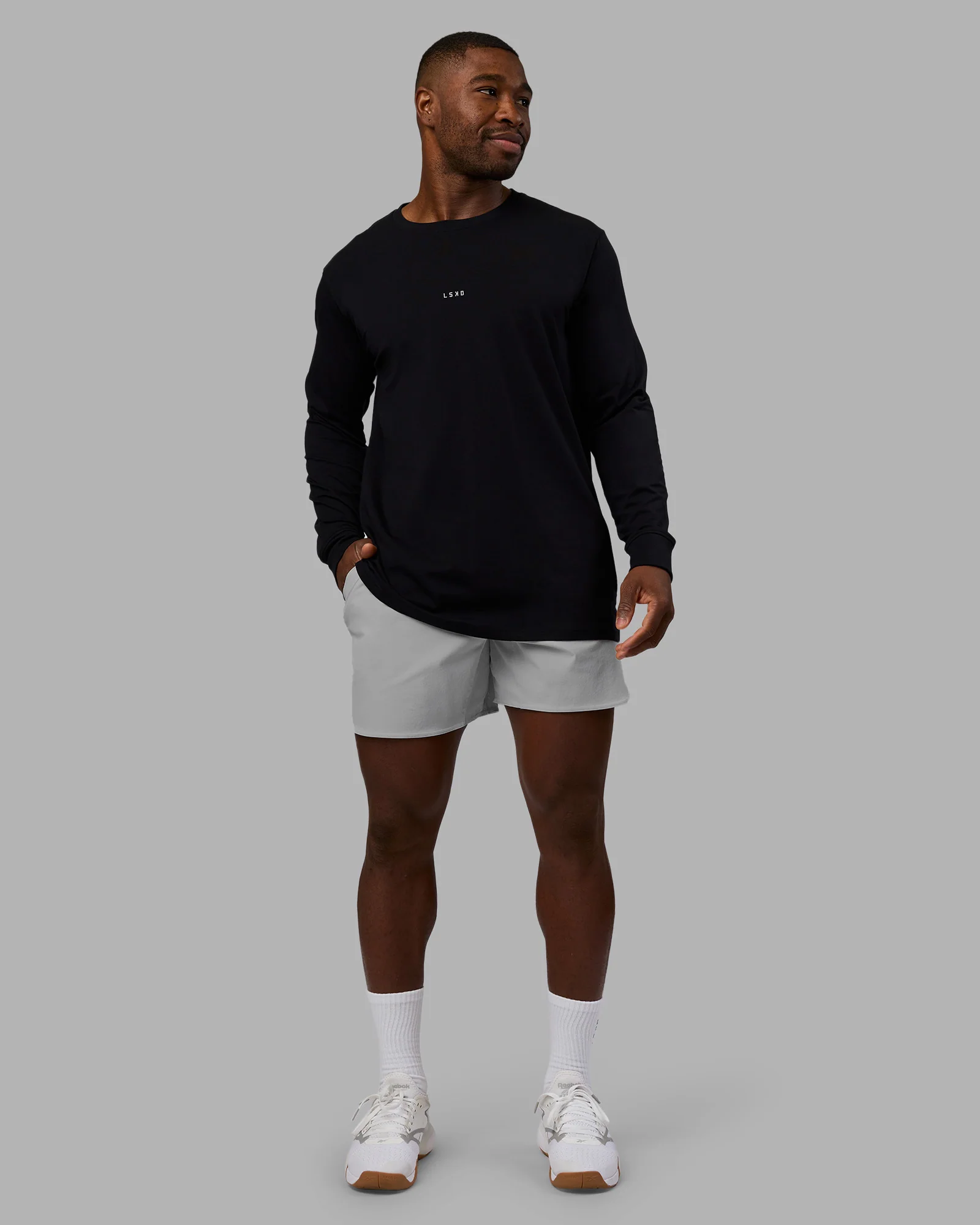 Base FLXCotton Long Sleeve Tee - Black