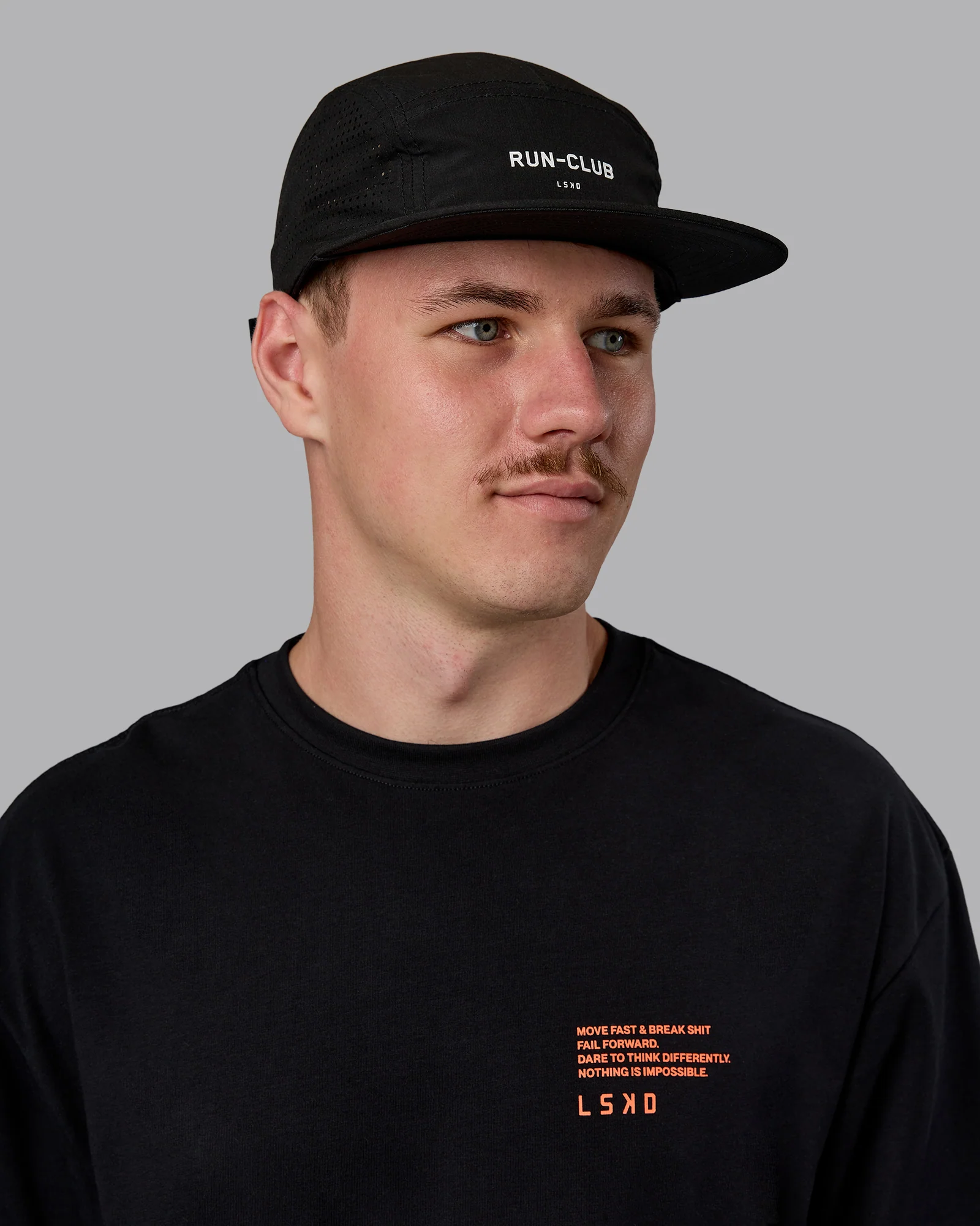 Dash Run Club Cap - Black-White