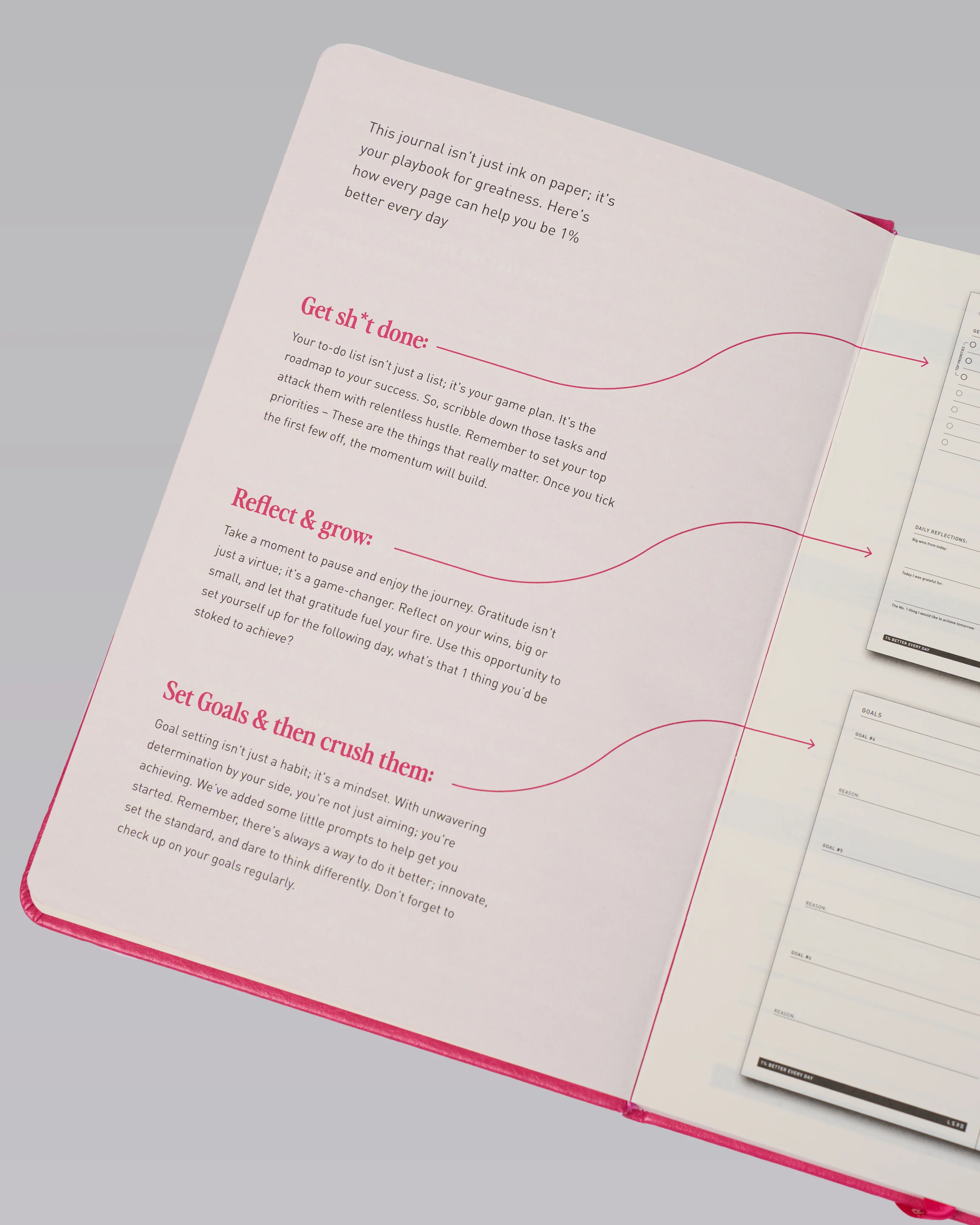 1% Better Journal - Ultra Pink