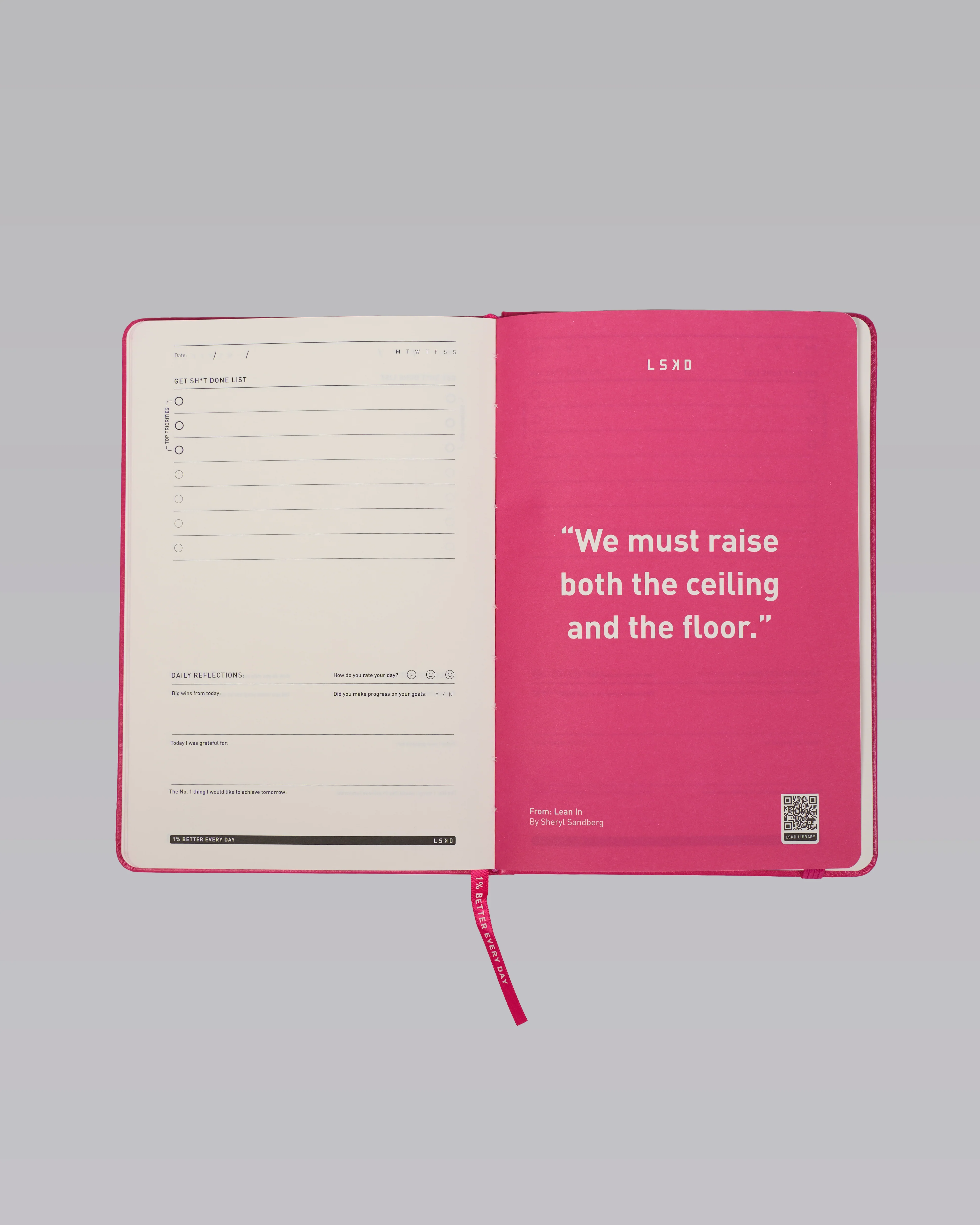 1% Better Journal - Ultra Pink