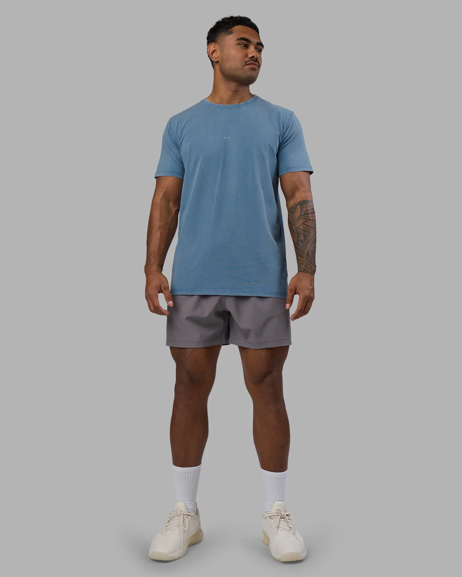 Base FLXCotton Tee - Elemental Blue Washed 3 Base FLXCotton Tee - Elemental Blue Washed