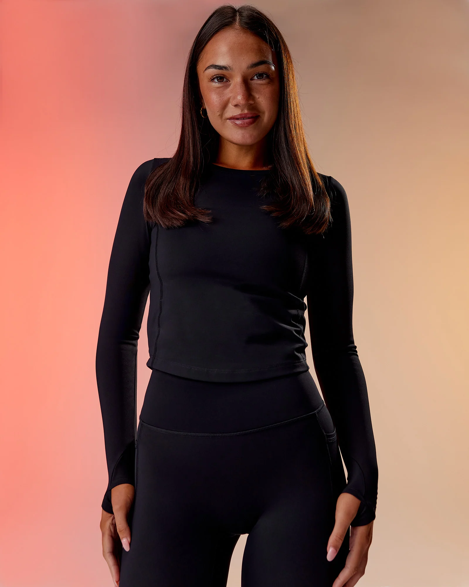 Embrace Thermal Long Sleeve Tee - Black