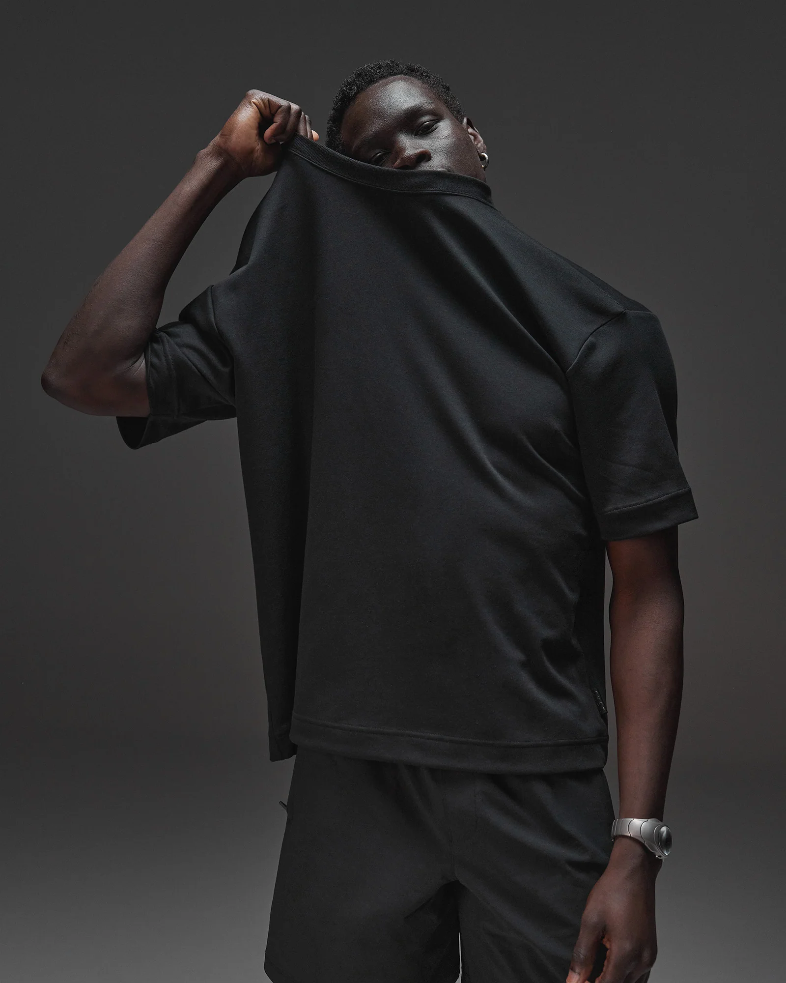 AfterDark ZeroCrease Oversized Tee - Black