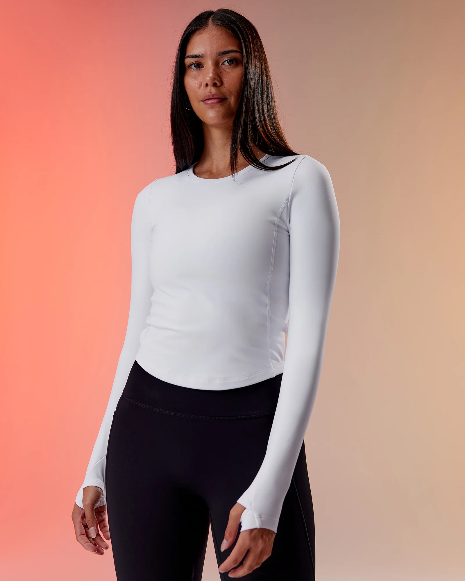 Embrace Thermal Long Sleeve Tee - White