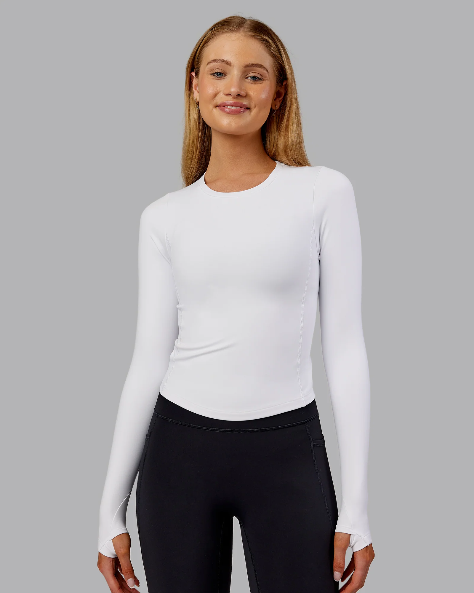 Embrace Thermal Long Sleeve Tee - White 4 Embrace Thermal Long Sleeve Tee - White