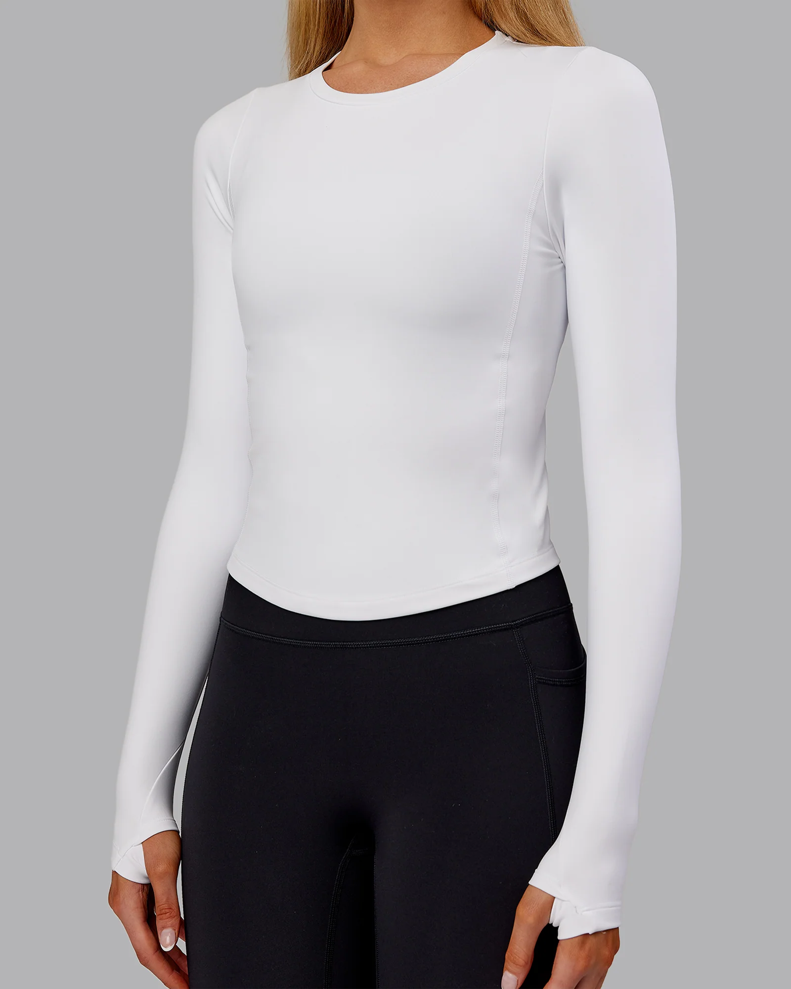 Embrace Thermal Long Sleeve Tee - White 6 Embrace Thermal Long Sleeve Tee - White