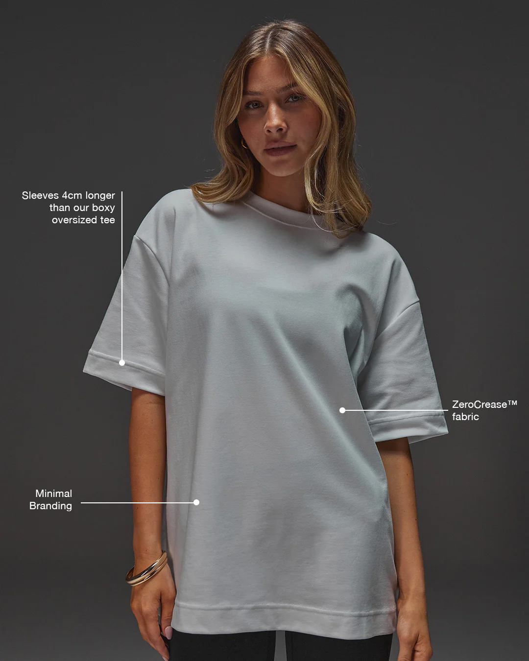 AfterDark ZeroCrease Oversized Tee - White 6 AfterDark ZeroCrease Oversized Tee - White