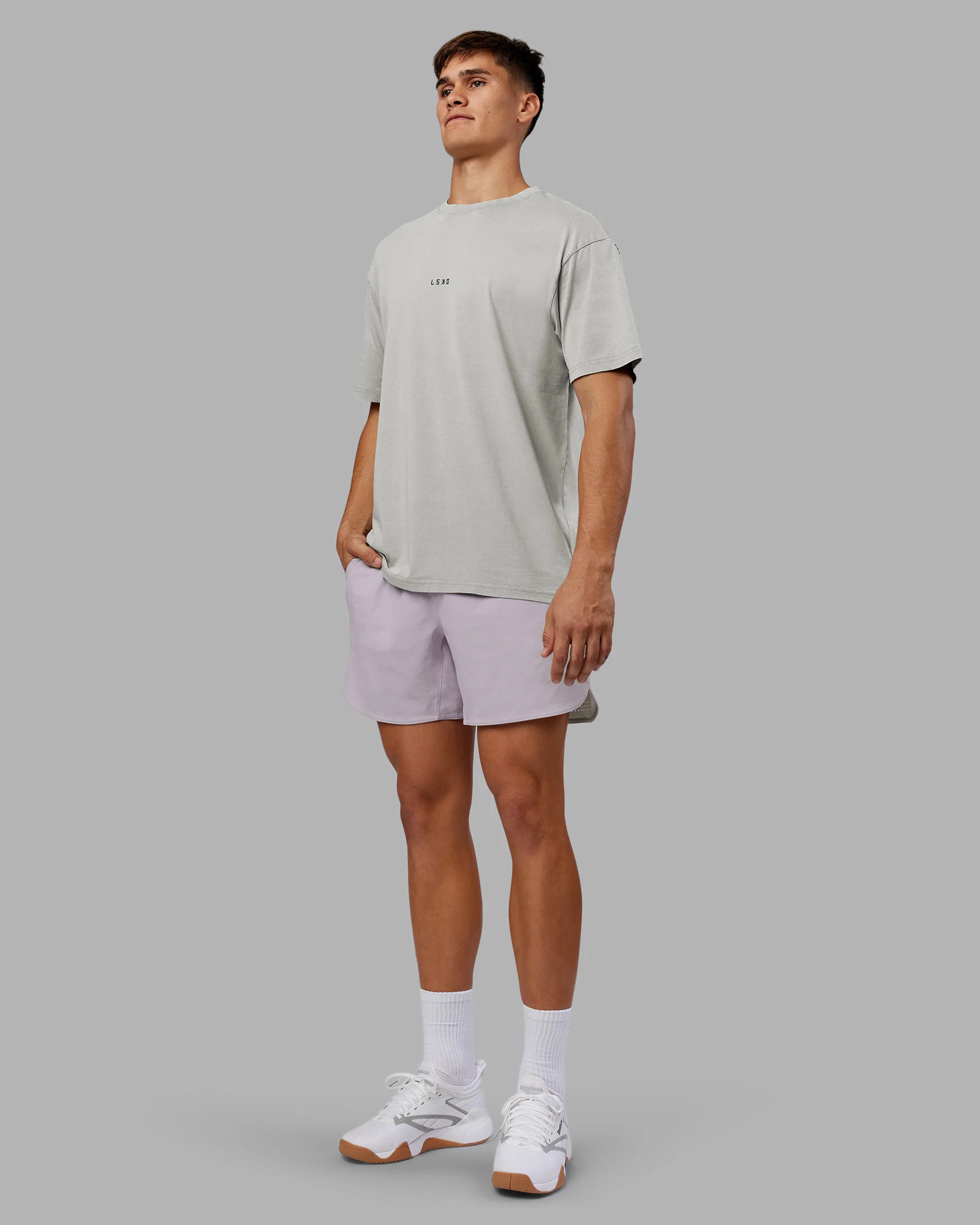 Be Yourself FLXCotton Tee Oversize - Circular Grey Washed-Violet 6 Be Yourself FLXCotton Tee Oversize - Circular Grey Washed-Violet