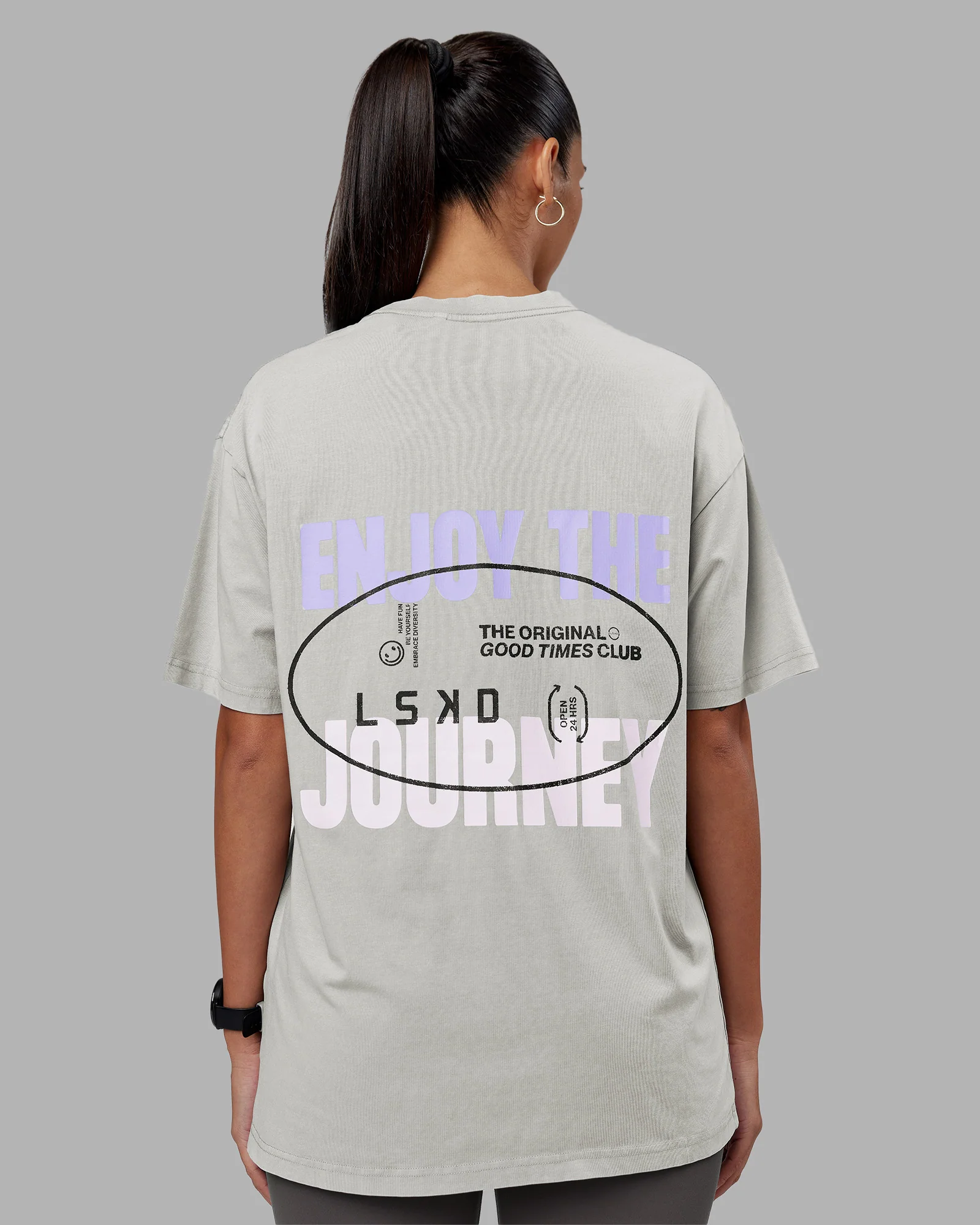 Be Yourself FLXCotton Tee Oversize - Circular Grey Washed-Violet 7 Be Yourself FLXCotton Tee Oversize - Circular Grey Washed-Violet