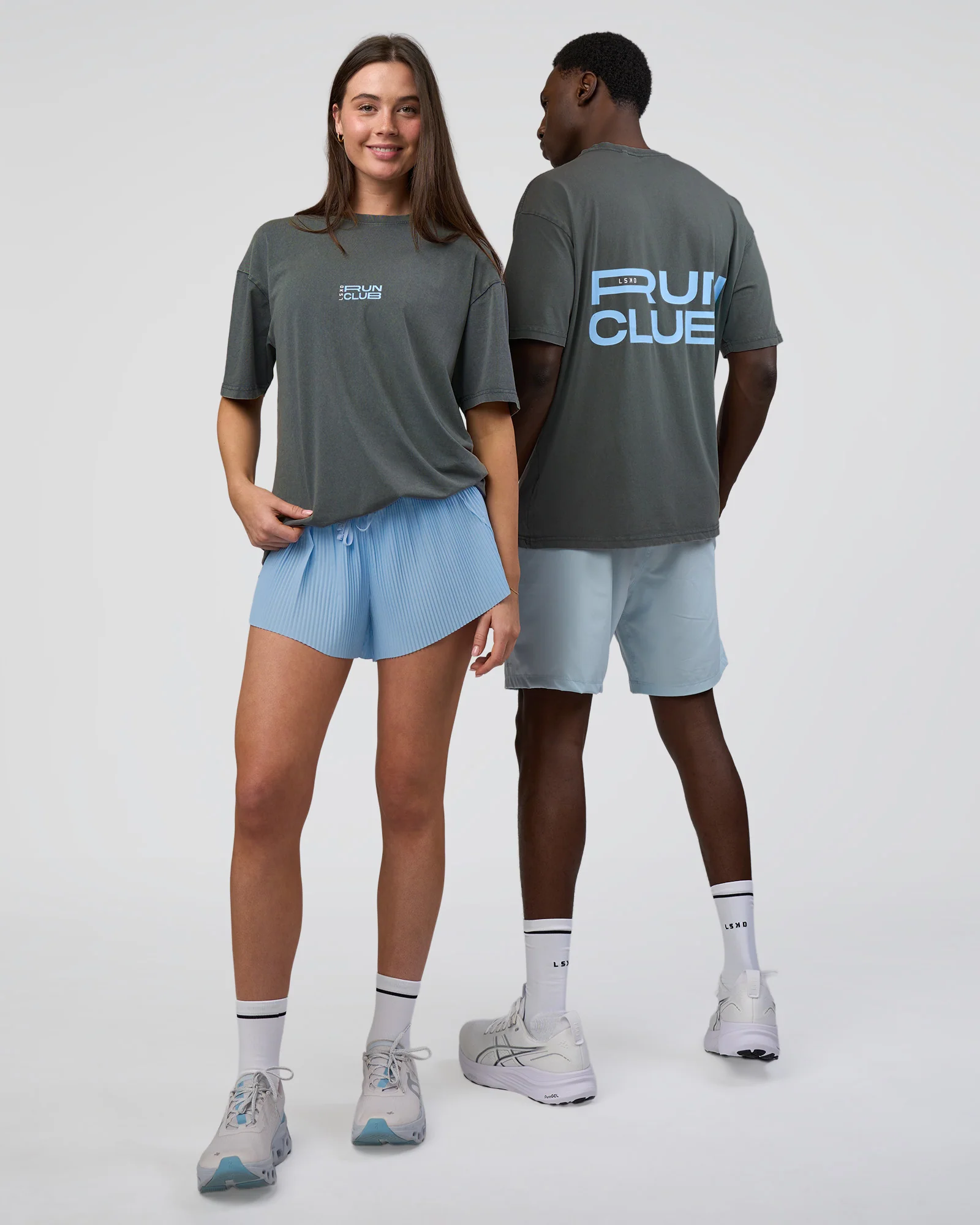 Runner's FLXCotton Oversized Tee - Dark Storm Washed-Open Air