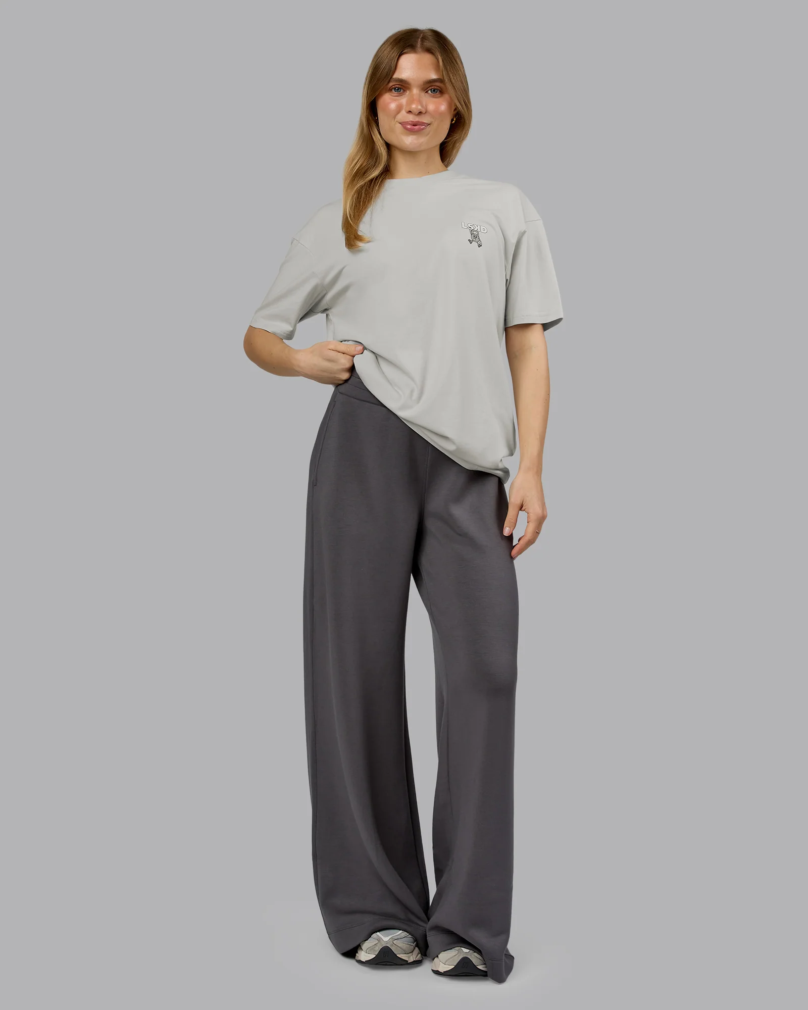 Perspective FLXCotton Oversized Tee - Digital Mist-White