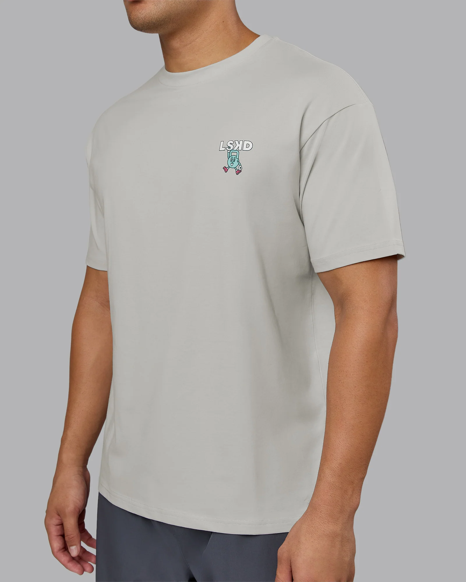 Perspective FLXCotton Oversized Tee - Digital Mist-White