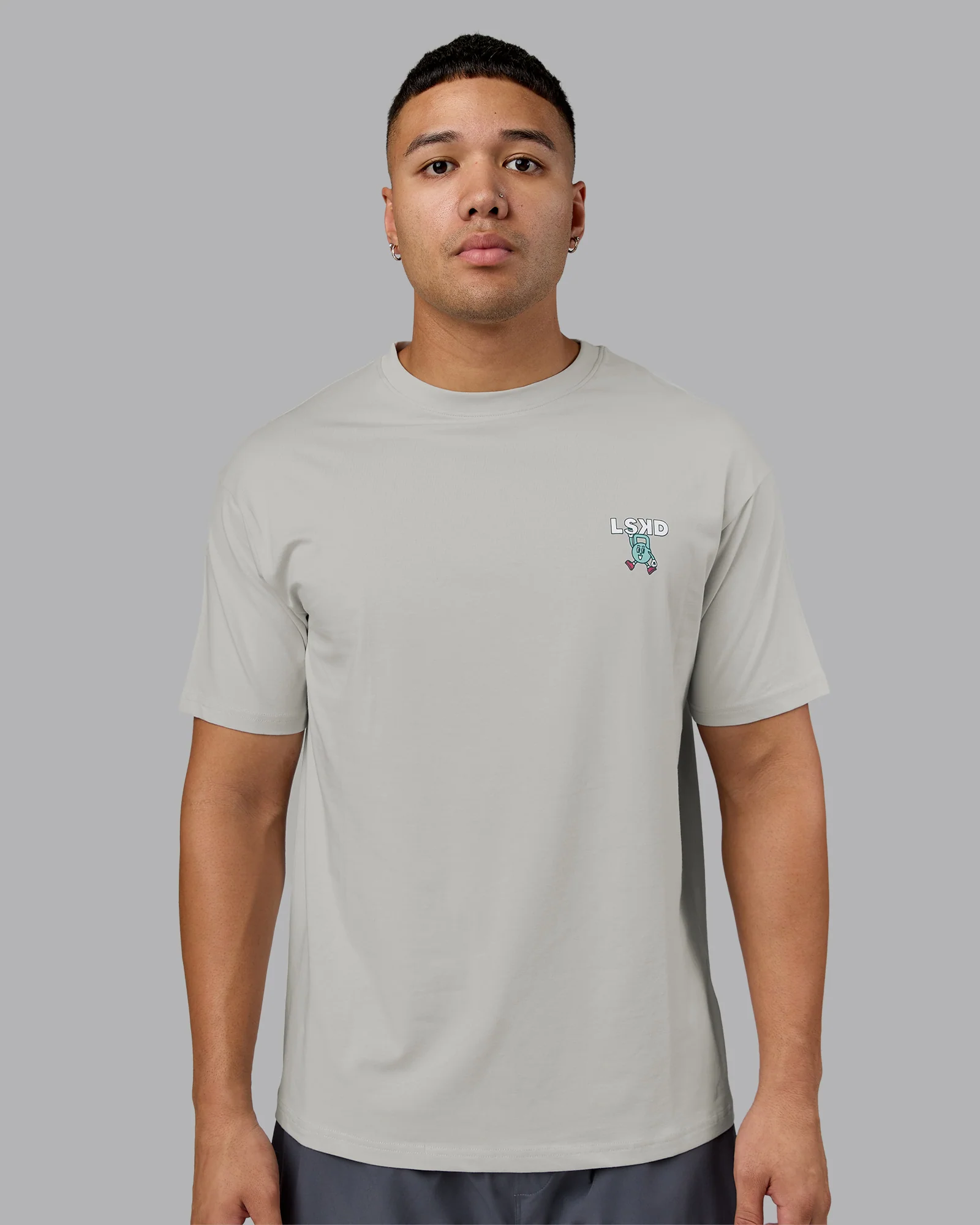 Perspective FLXCotton Oversized Tee - Digital Mist-White