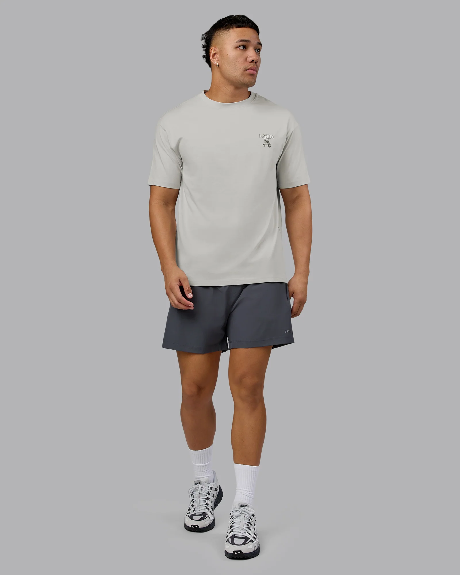 Perspective FLXCotton Oversized Tee - Digital Mist-White