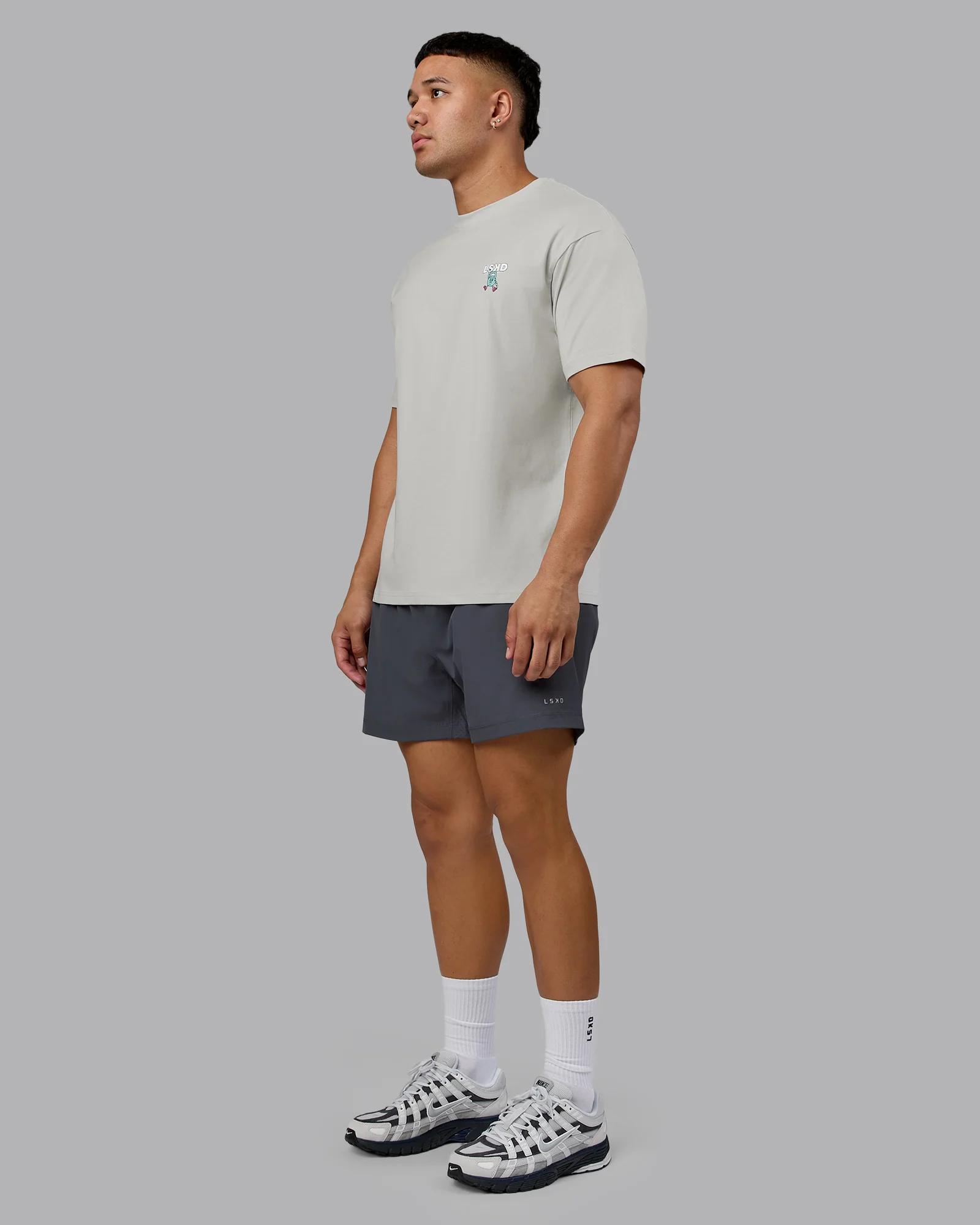 Perspective FLXCotton Oversized Tee - Digital Mist-White