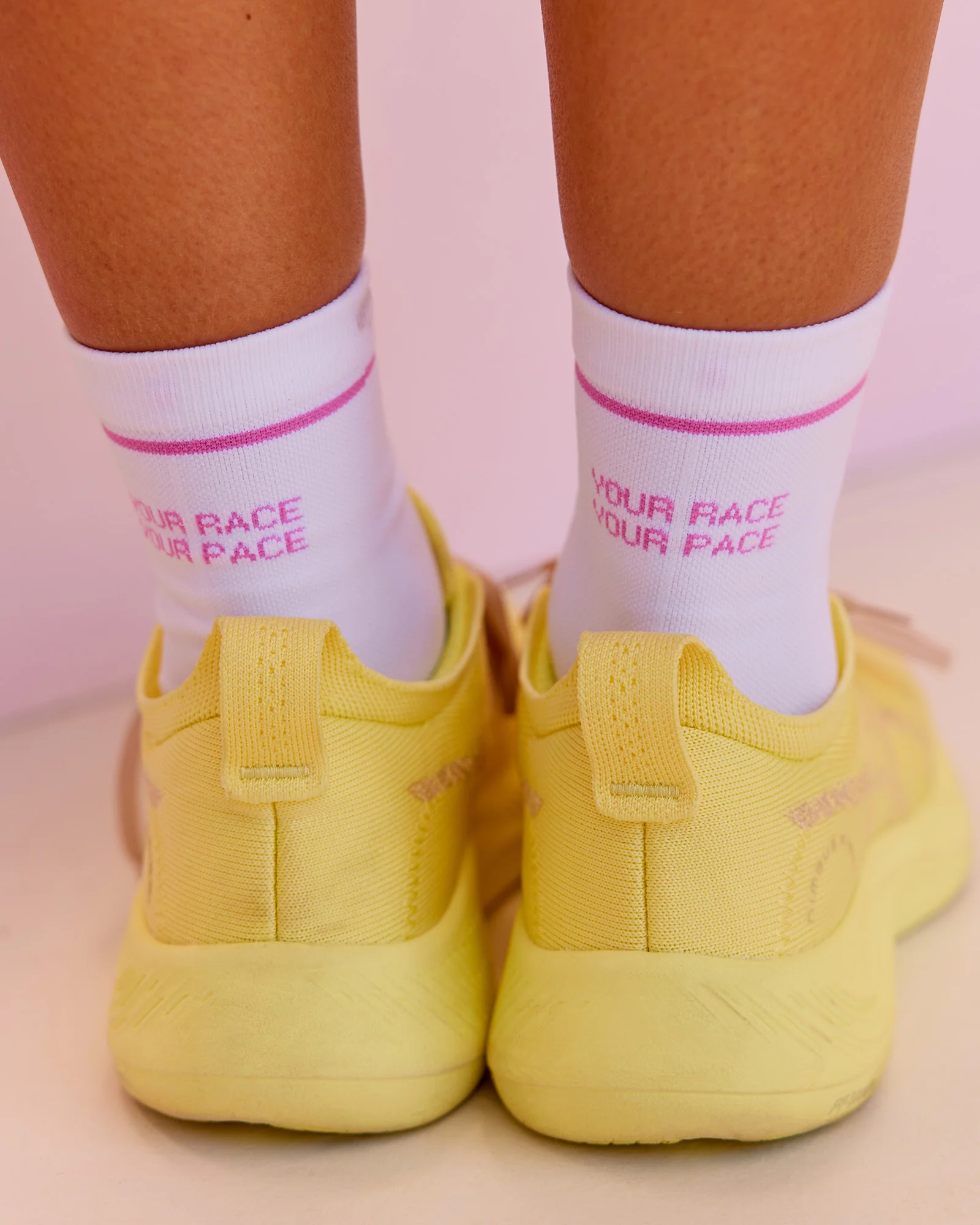 Your Race Fast Performance Quarter Socks - White-Marshmallow