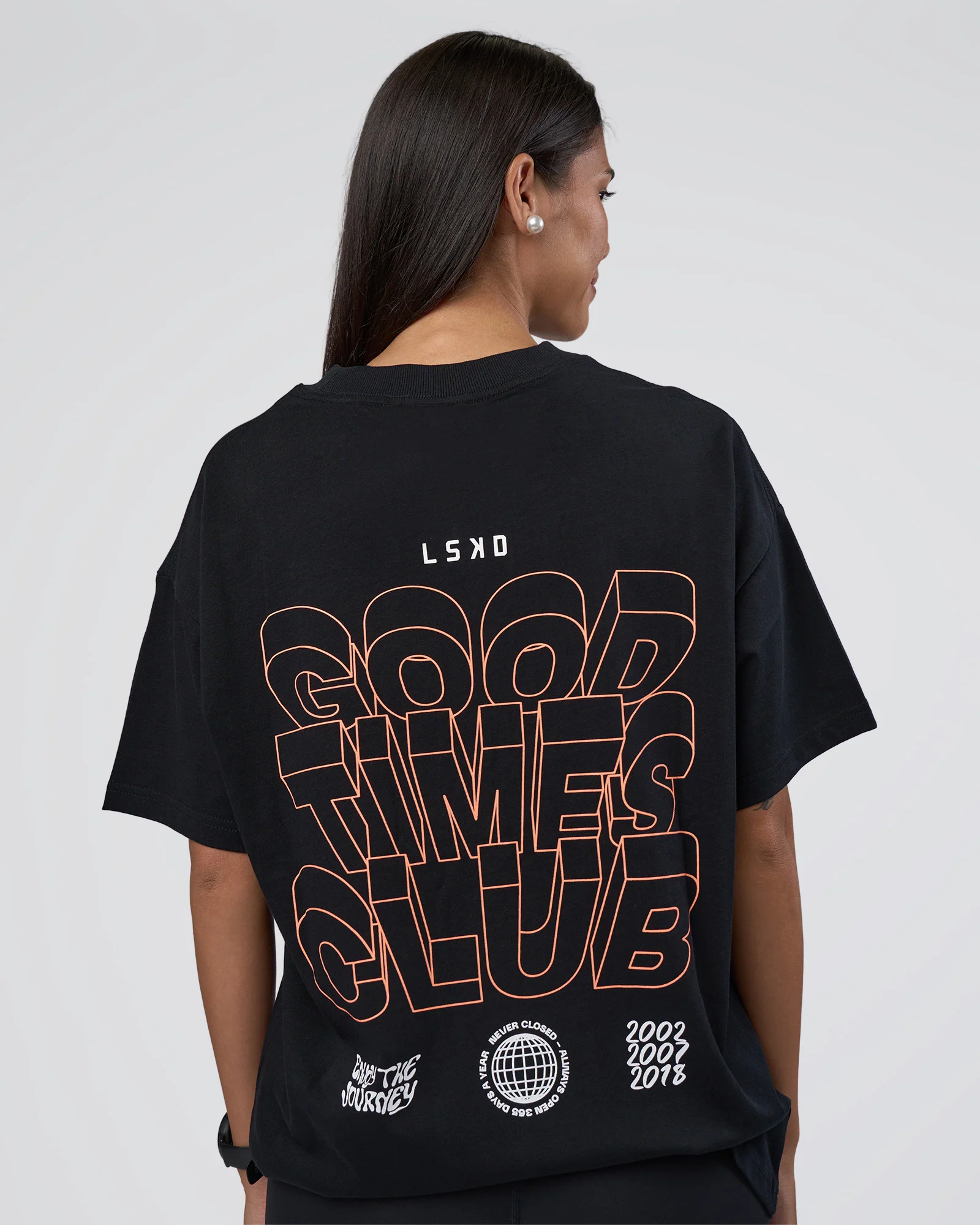 GTC Heavyweight Oversized Tee - Black-Cantaloupe