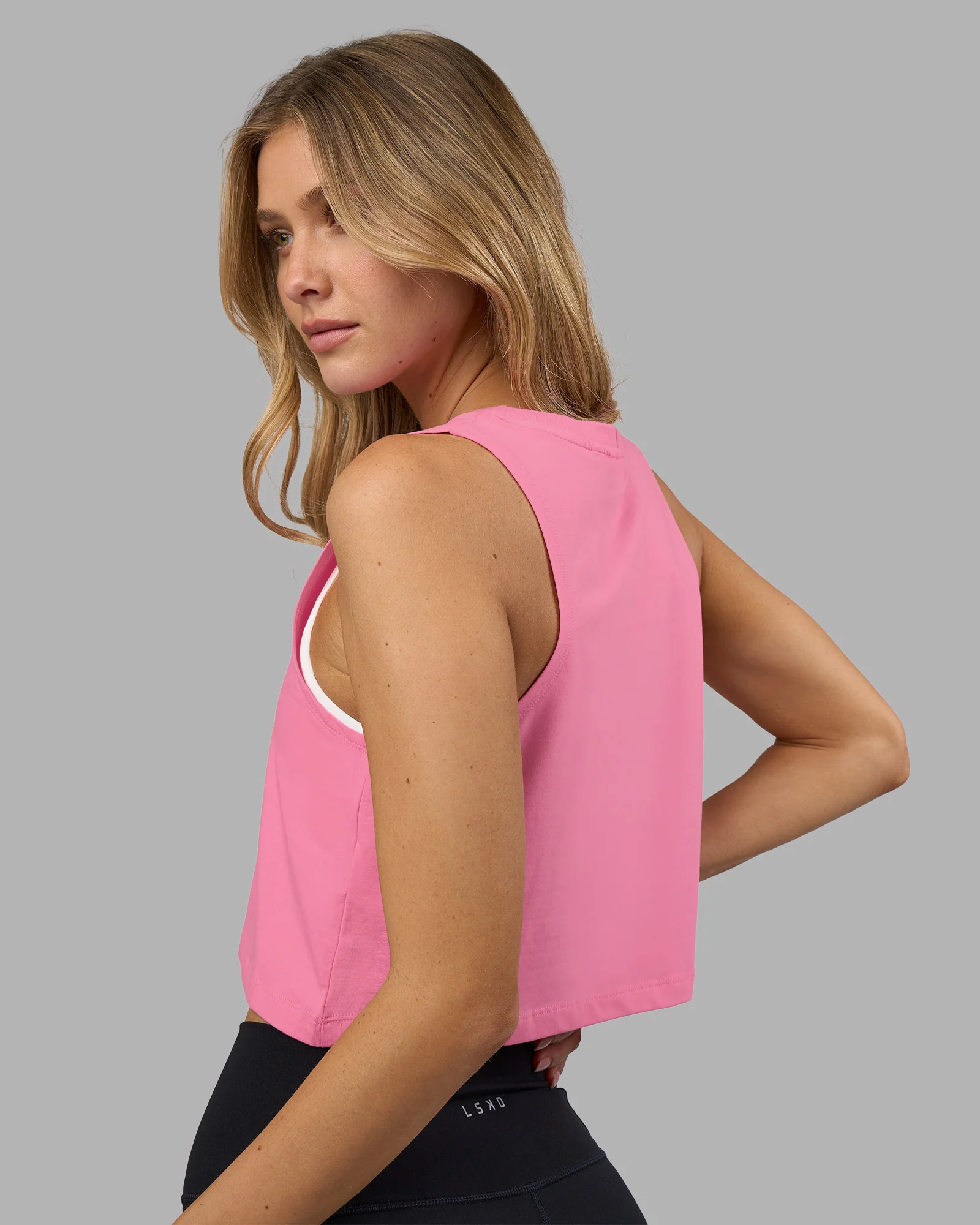 Go-To FLXCotton Tank - Candy Pink-White 3 Go-To FLXCotton Tank - Candy Pink-White
