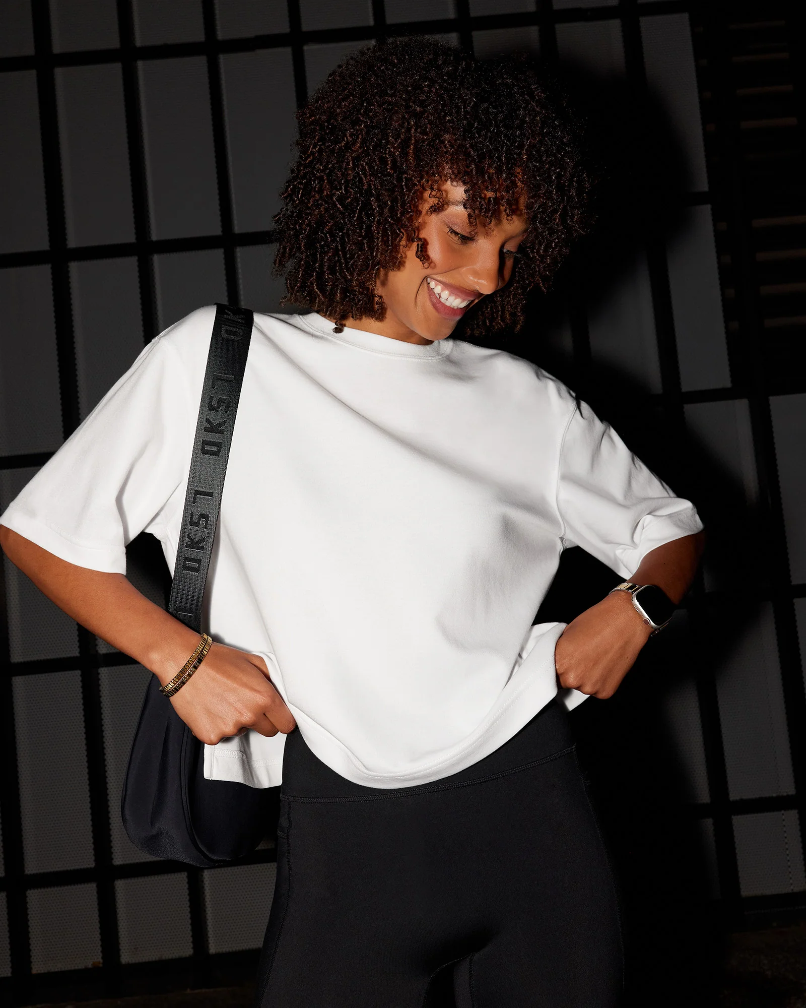 AfterDark ZeroCrease Cropped Tee - White