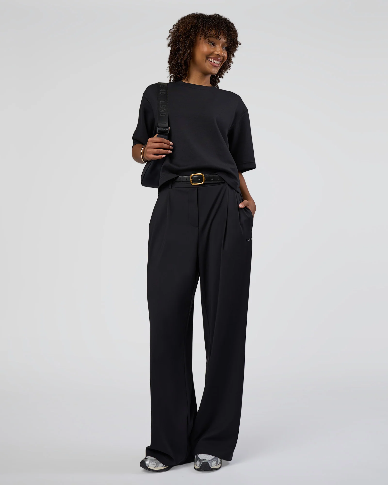 AfterDark ZeroCrease Cropped Tee - Black