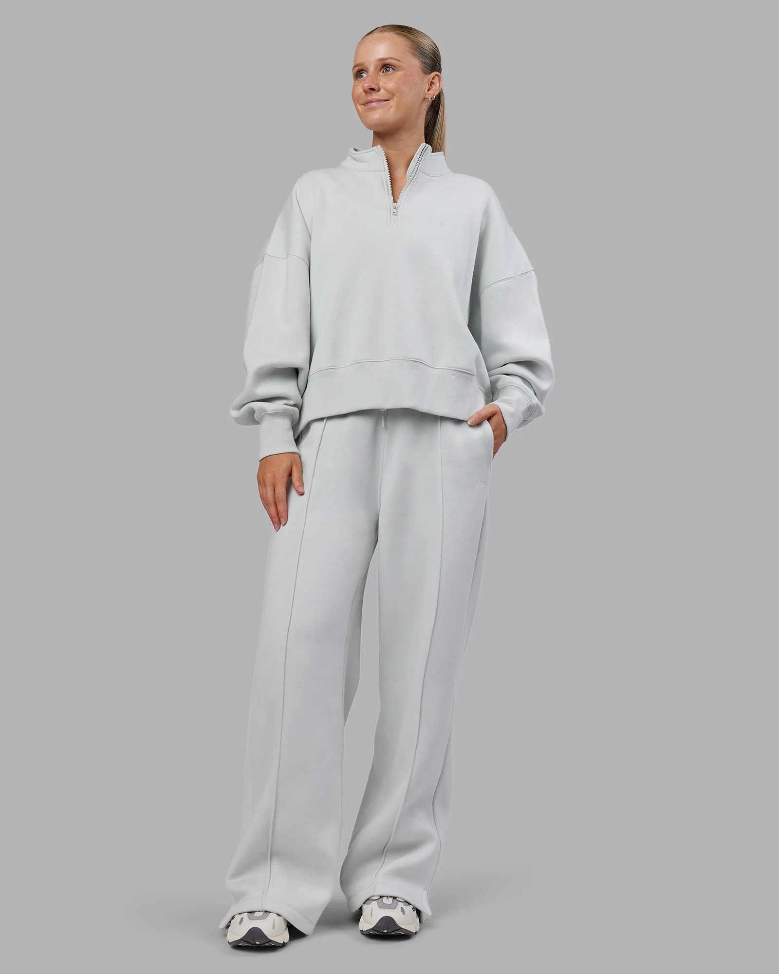 MVP 1/2 Zip Oversized Sweater - Digital Mist