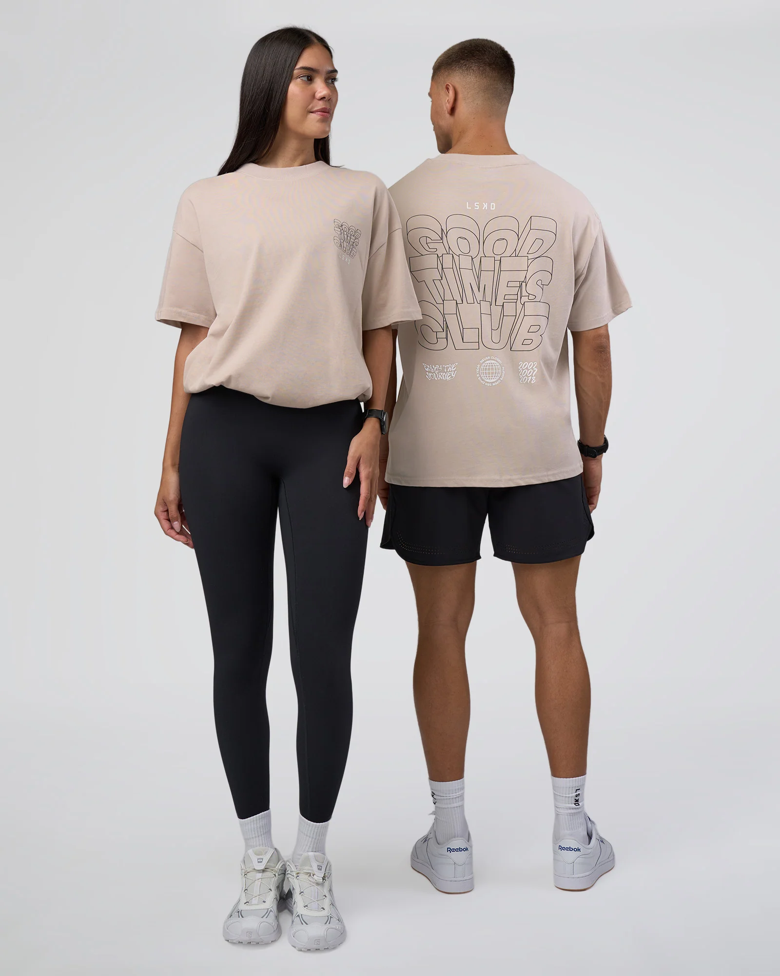 GTC Heavyweight Oversized Tee - Warm Grey-Black