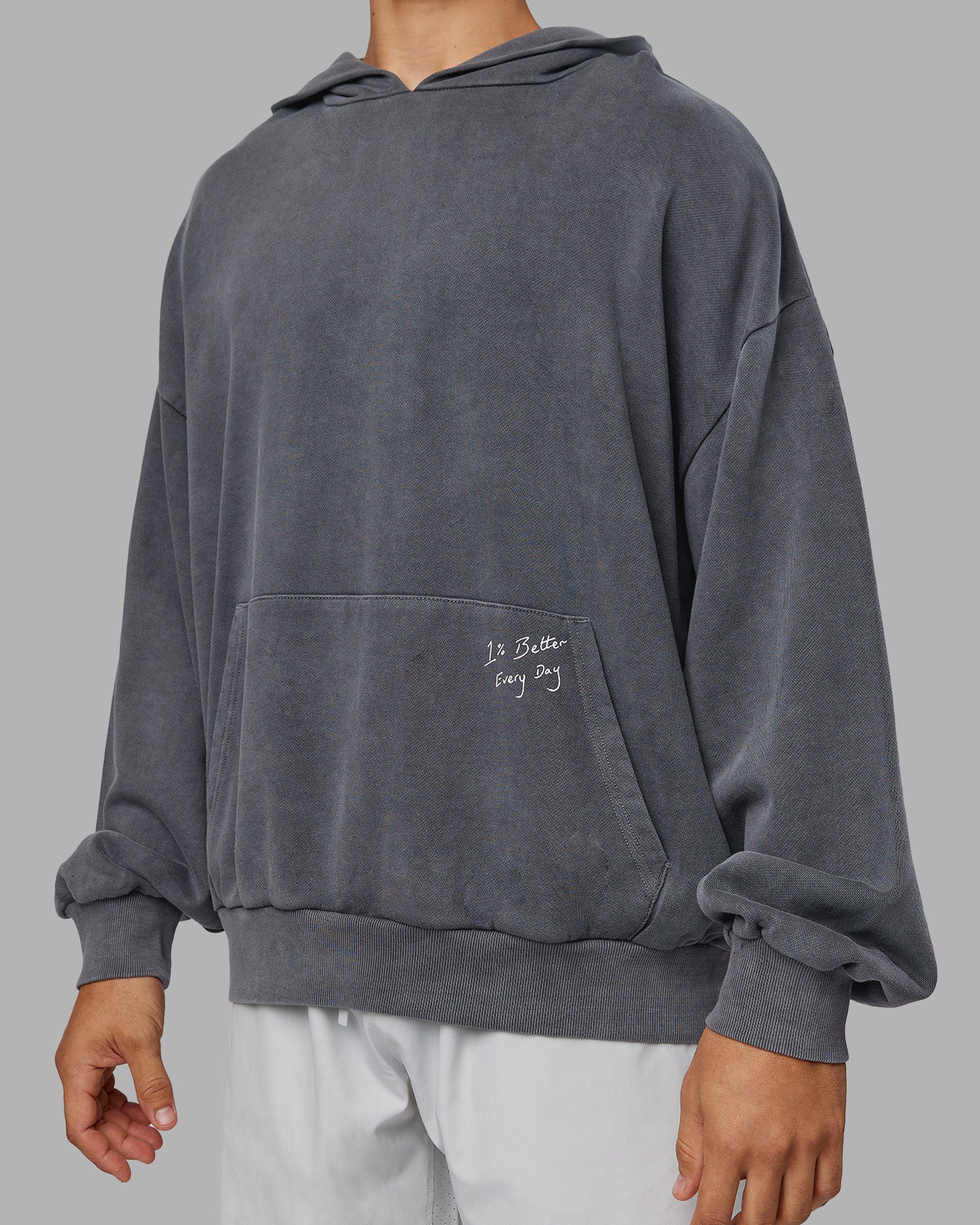 ETJ Values Washed Oversize Hoodie - Dark Storm-Light Bubblegum