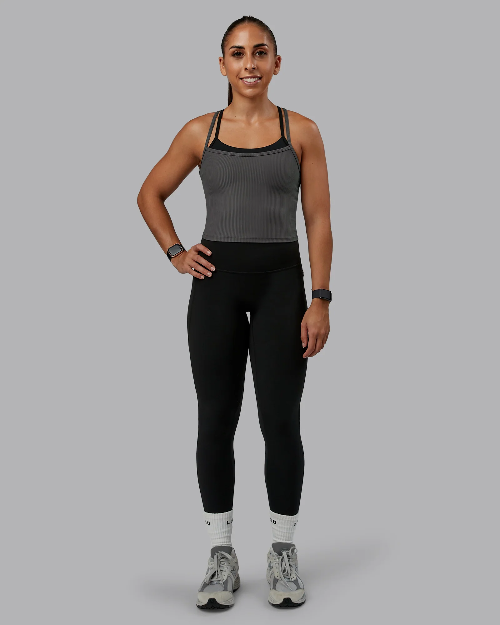 Flame Ribbed Tank - Dark Storm 4 Flame Ribbed Tank - Dark Storm