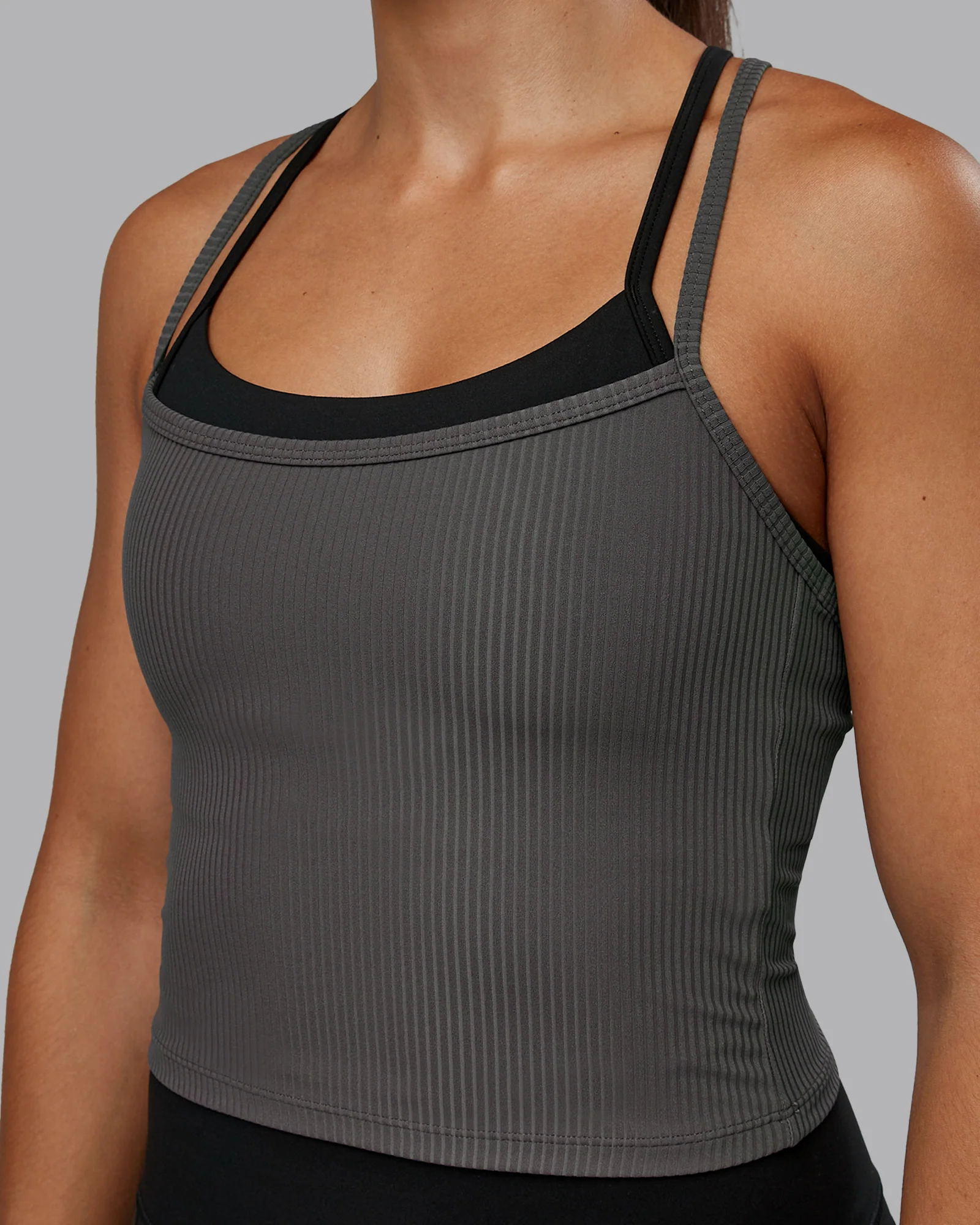 Flame Ribbed Tank - Dark Storm 5 Flame Ribbed Tank - Dark Storm