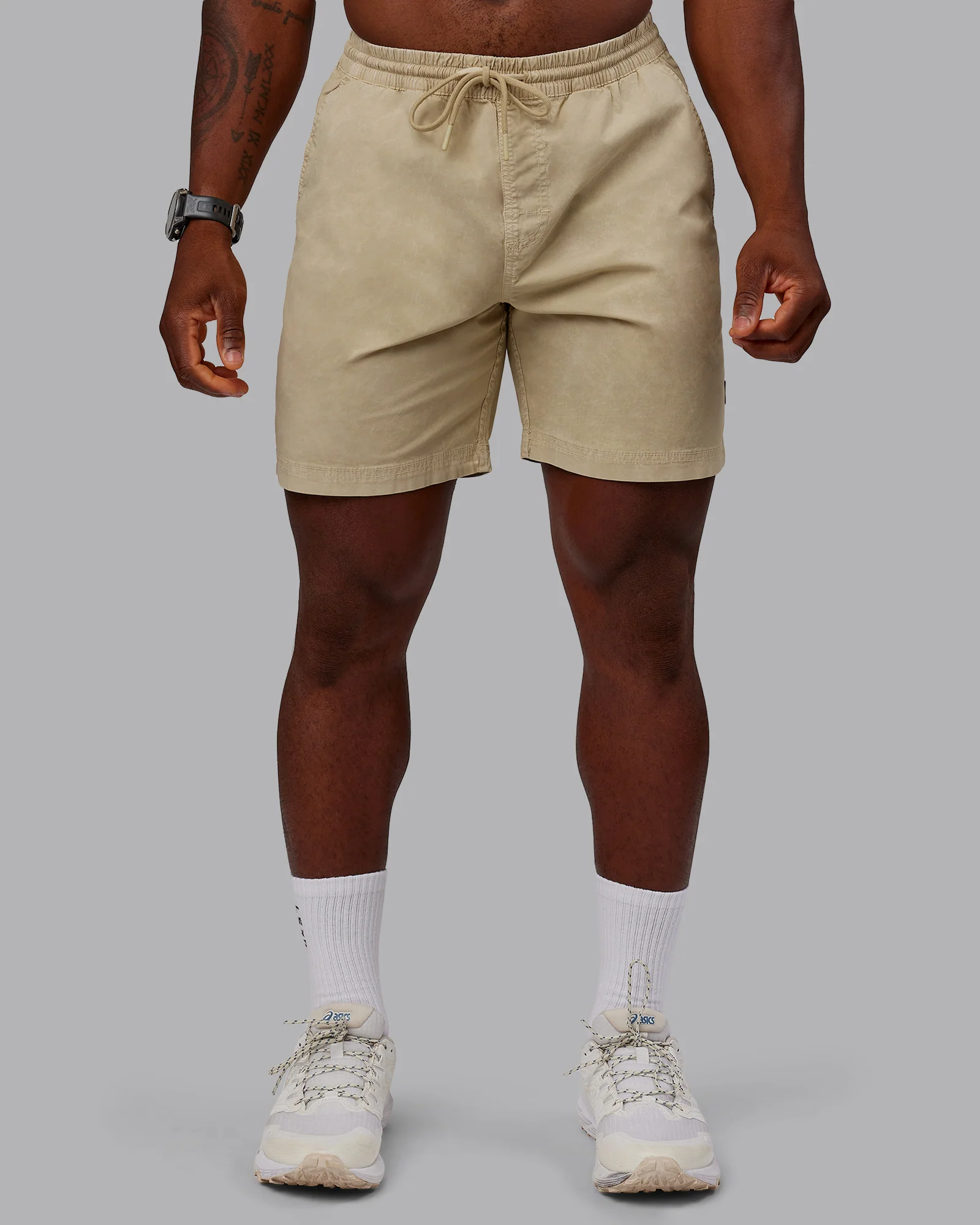 Washed Daily Short 7" - Pale Khaki