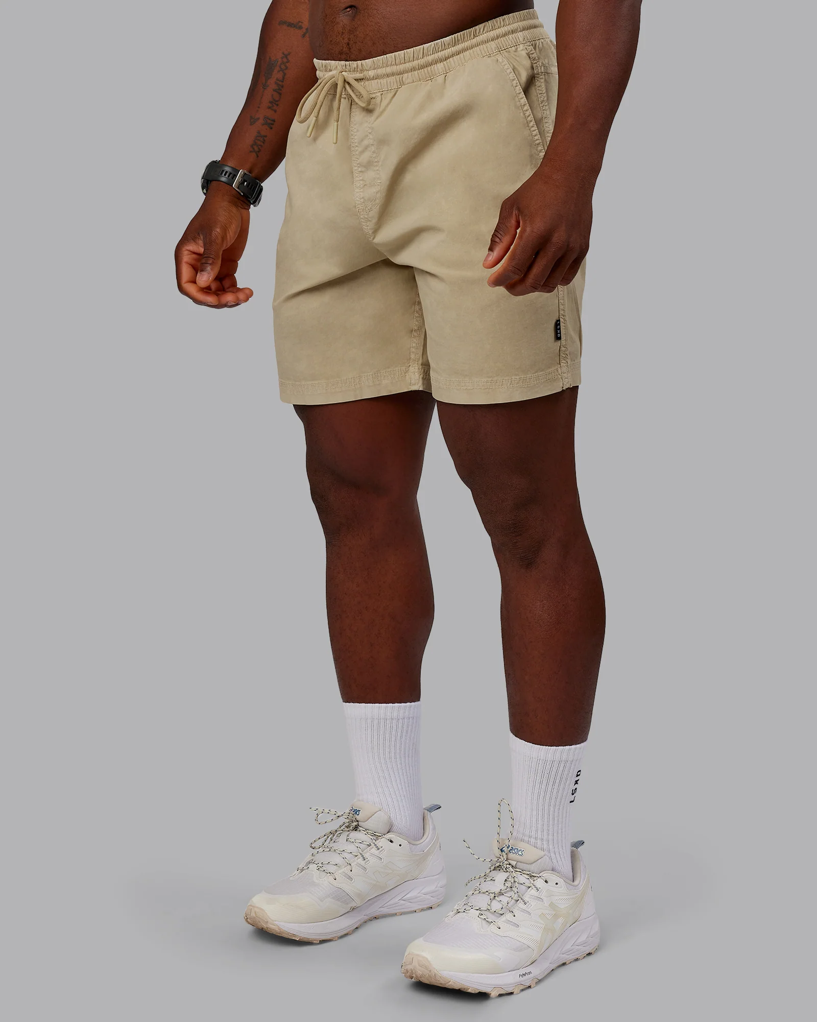 Washed Daily Short 7" - Pale Khaki