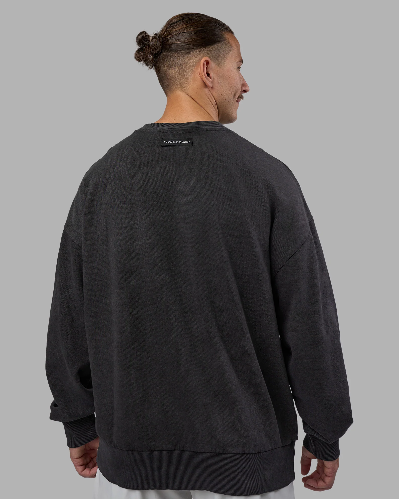 Segmented Oversized Sweater - Black Washed 6 Segmented Oversized Sweater - Black Washed